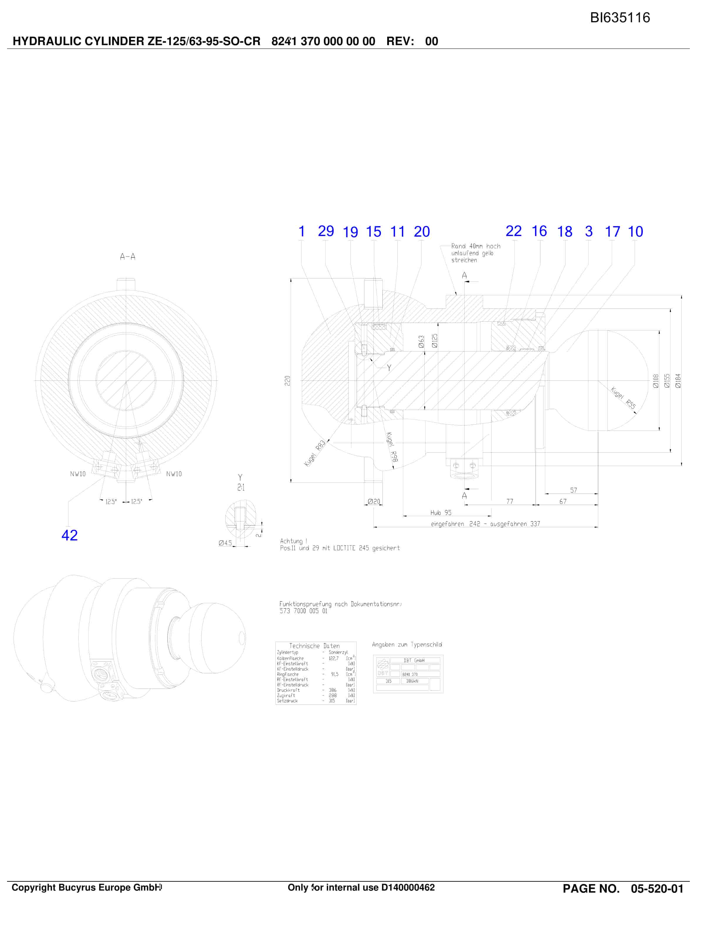 Bucyrus OBJ. CHINA SHANXI LILIU, RHH PlowSystem Parts Catalog BI635116-4
