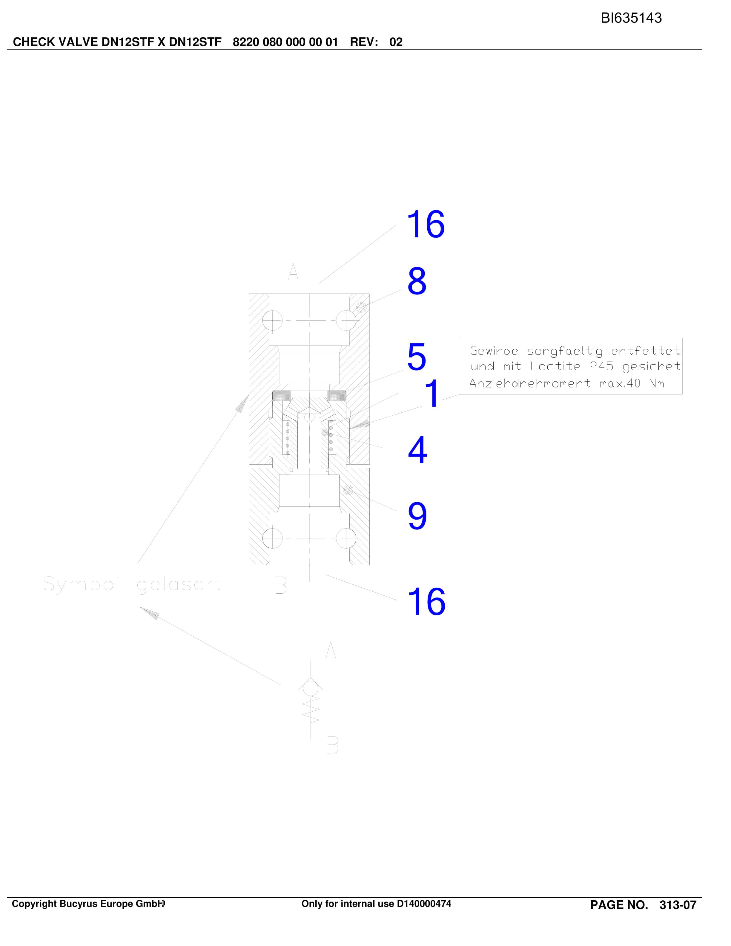 Bucyrus OBJ, CN. YUSHEN 2, SH-CONV.PF6-1142 Parts Catalog BI635143-3