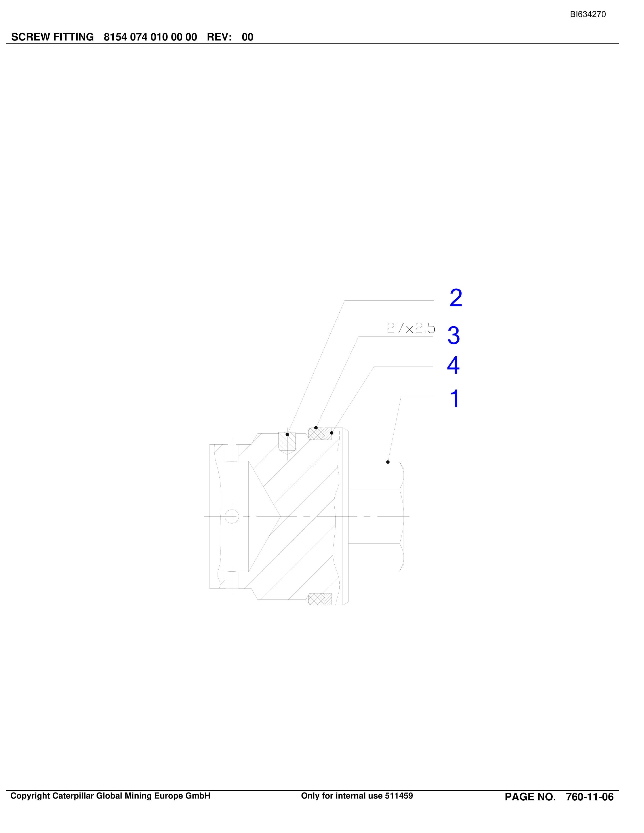 Bucyrus OBJ.CN, DATONG TASHAN 7, Stationary BSL Parts Catalog BI634270-3