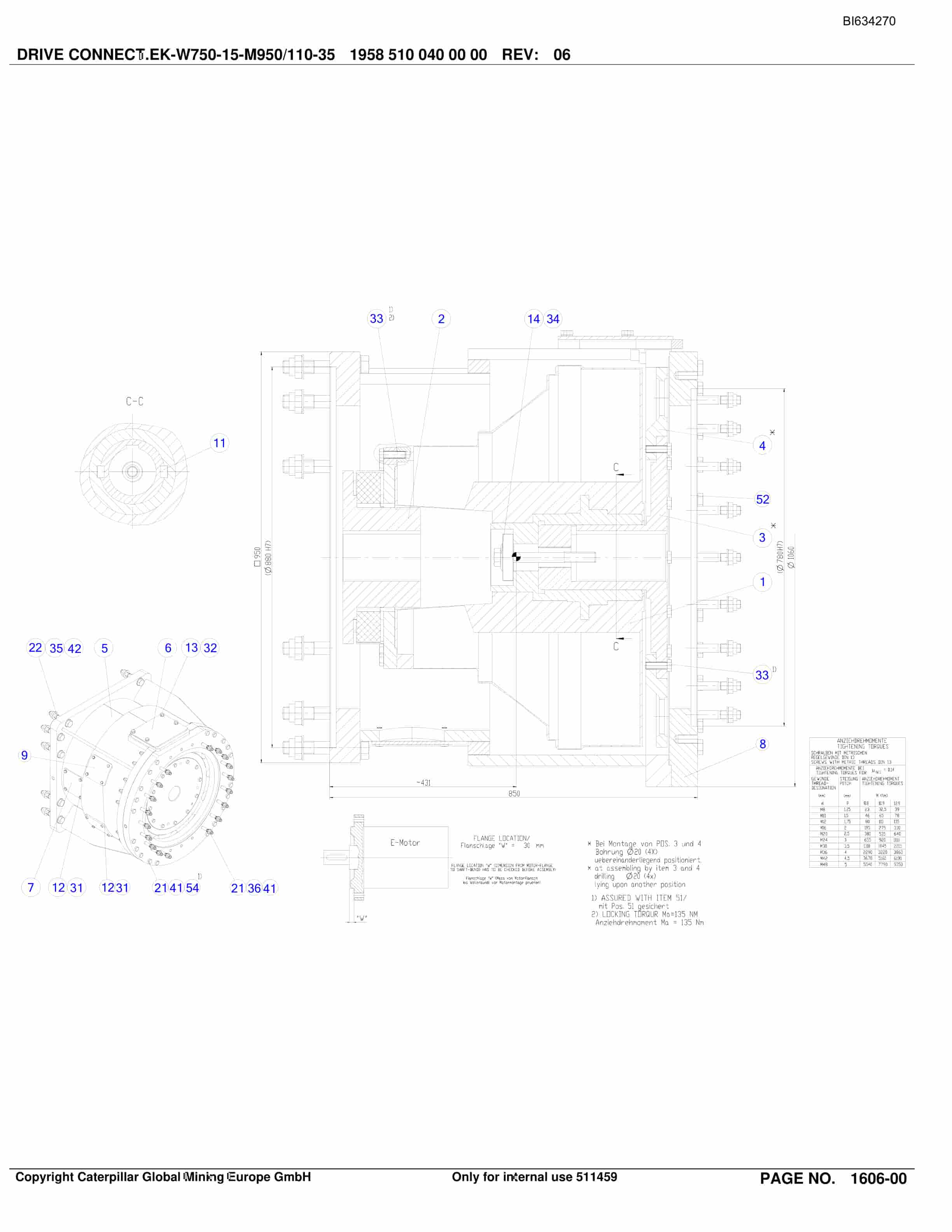 Bucyrus OBJ.CN, DATONG TASHAN 7, Stationary BSL Parts Catalog BI634270-4