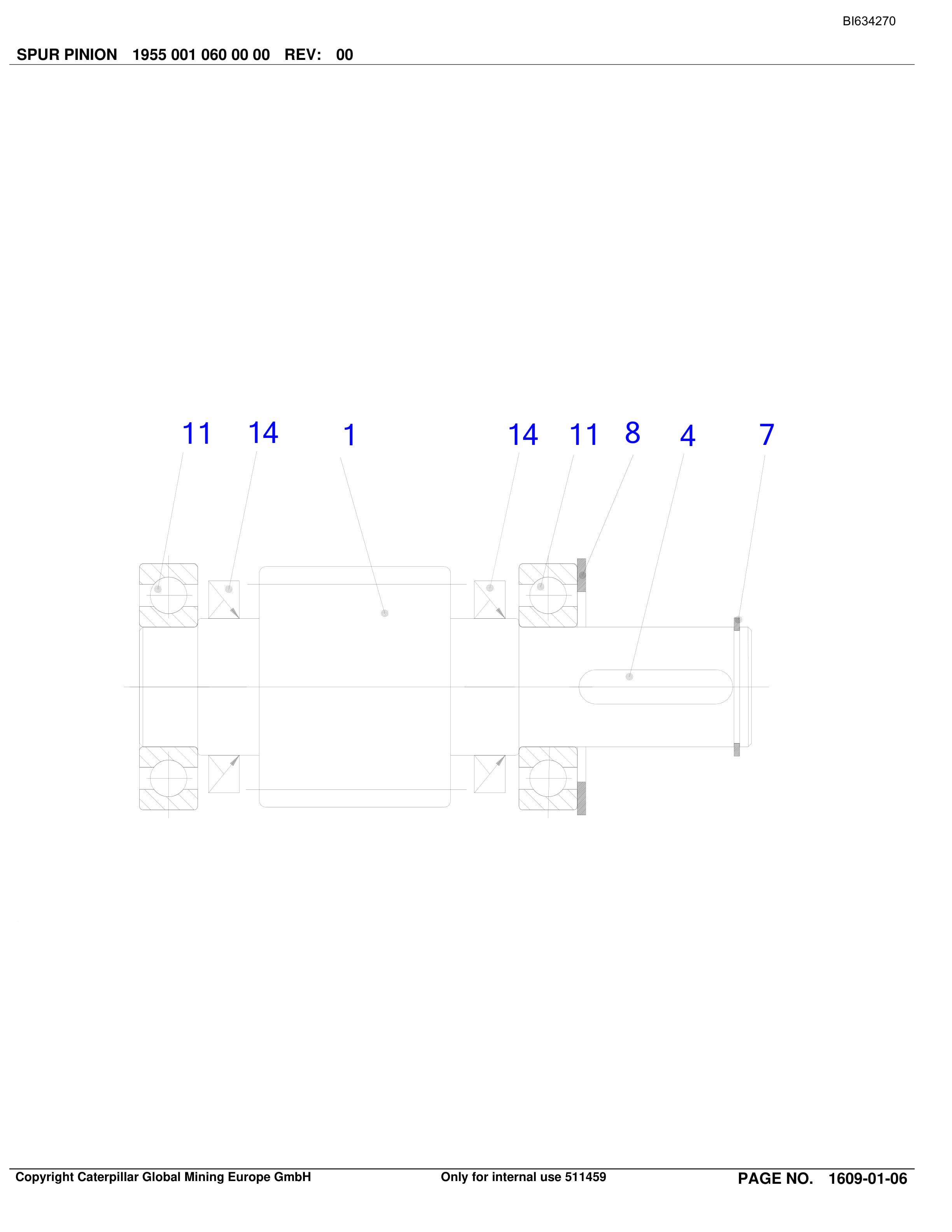 Bucyrus OBJ.CN, DATONG TASHAN 7, Stationary BSL Parts Catalog BI634270-5
