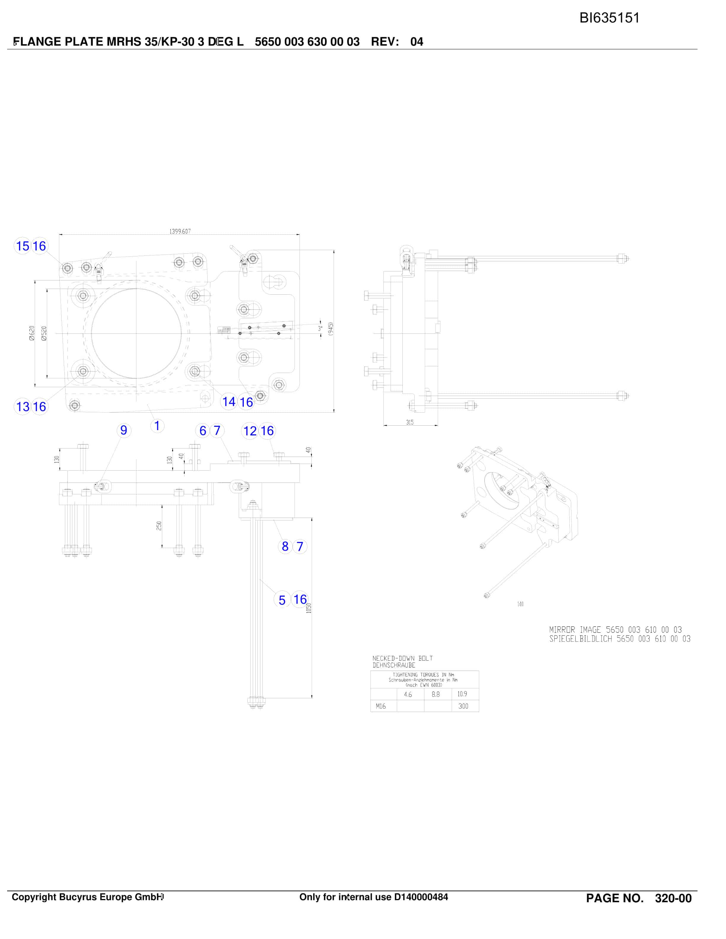 Bucyrus OBJ.CZ BW CSM II HS.SH-Conveyor PF6-1042 Parts Catalog BI635151-2