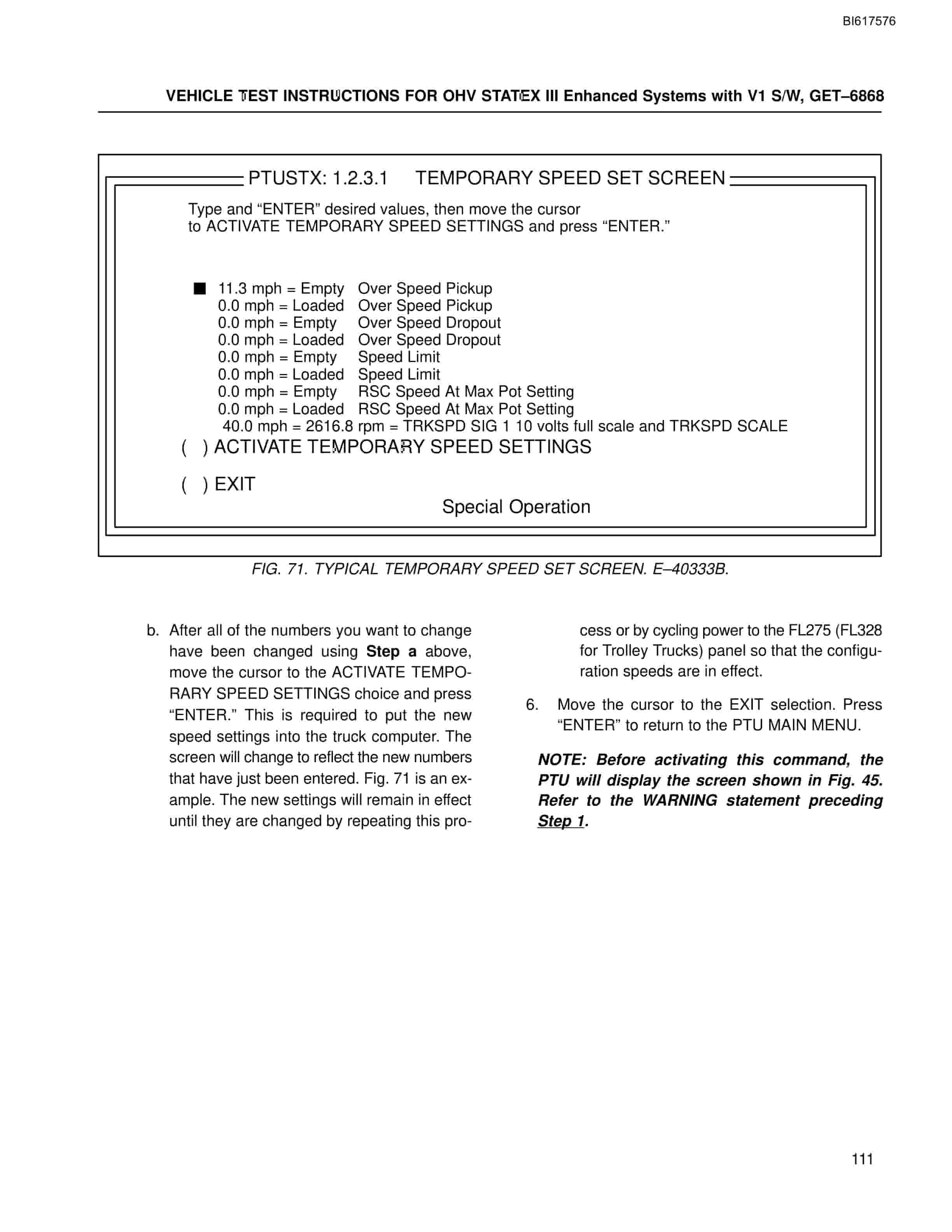 Bucyrus OHV Statex III Enhanced Systems With V1 S-W Technical Manual BI617576-3