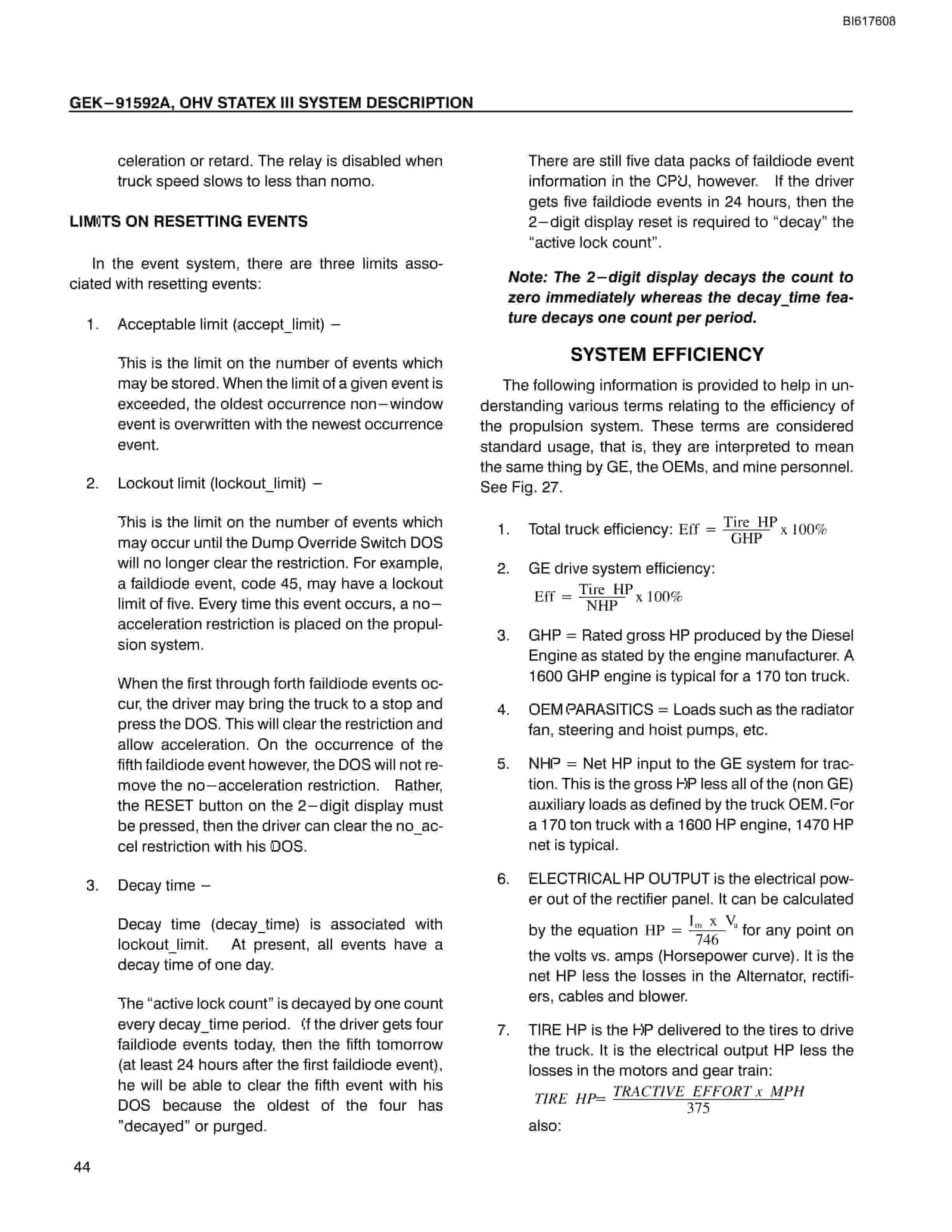Bucyrus OHV Statex III System Description Microprocessor Control Technical Manual BI617608-3