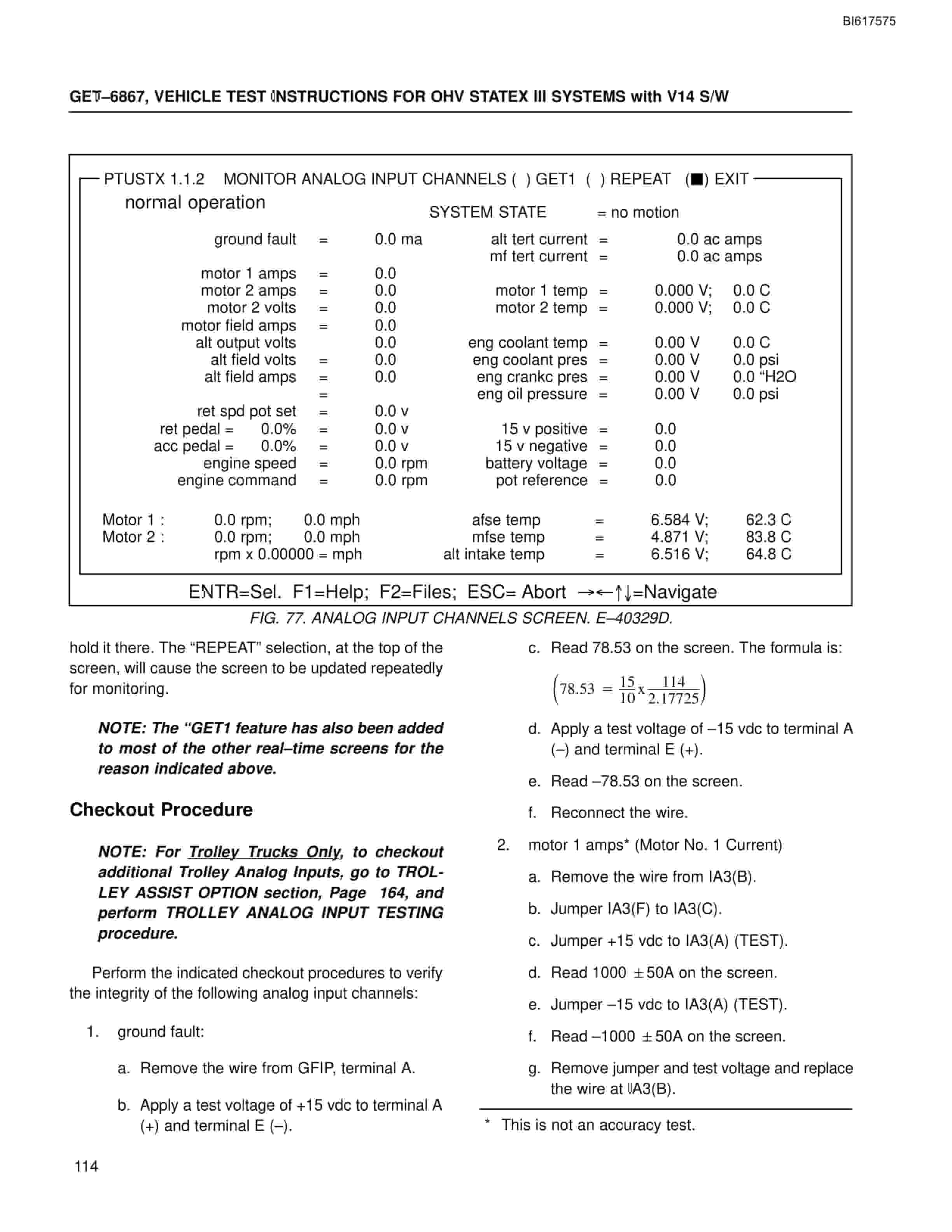 Bucyrus OHV Statex III Systems With V14 S-W Technical Manual BI617575-3