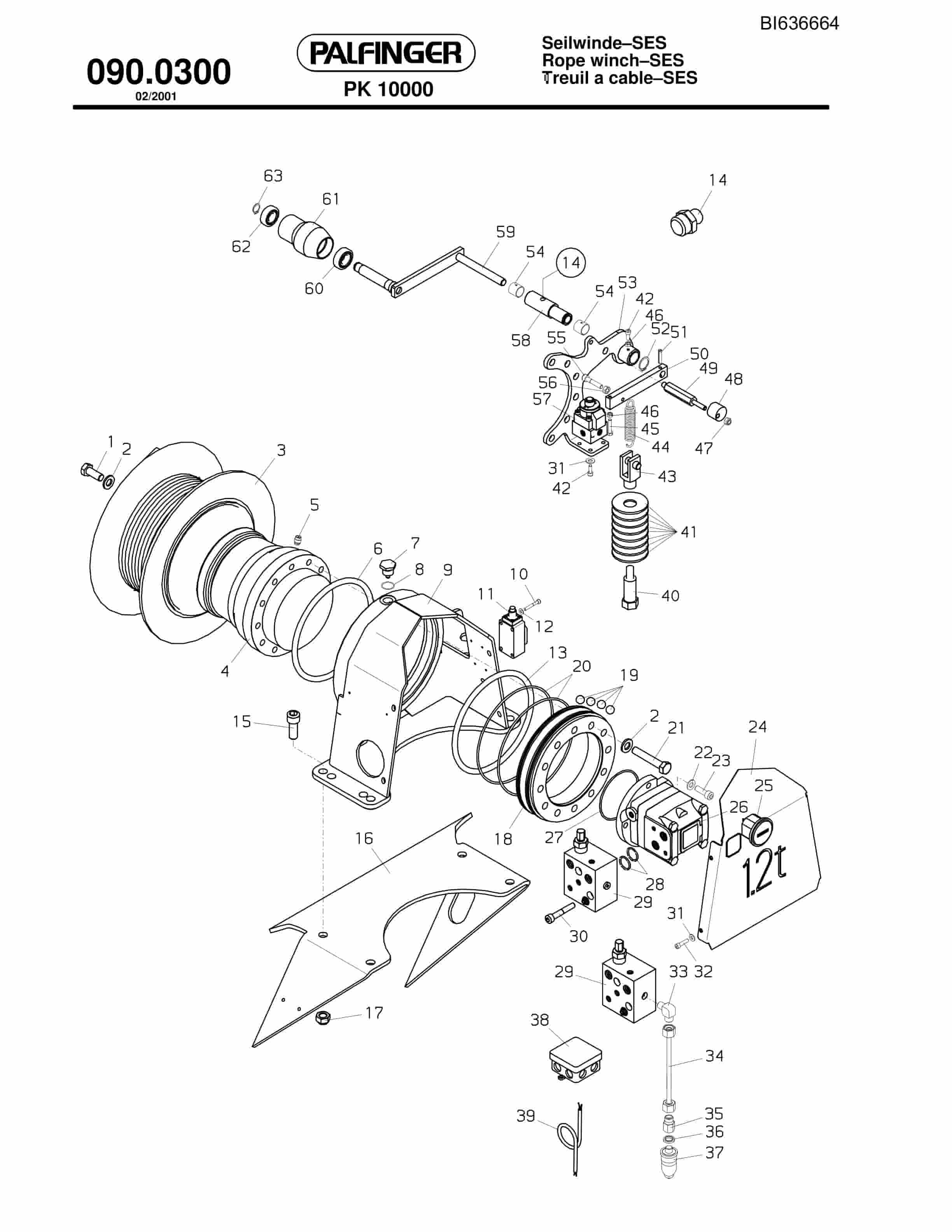 Bucyrus Palfinger Hydraulic Crane PK10000(M) Technical Manual BI636664-5