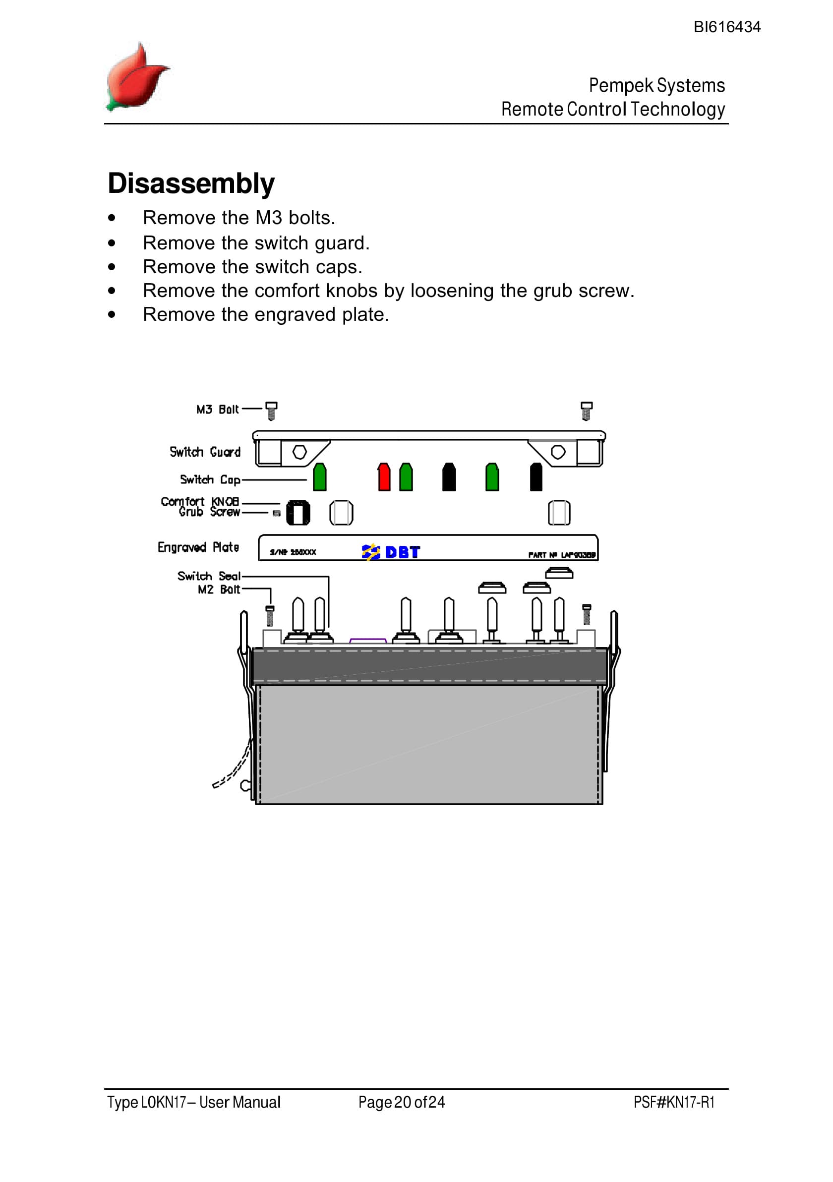 Bucyrus Pempek Systems Remote Console Technical Manual BI616434-5