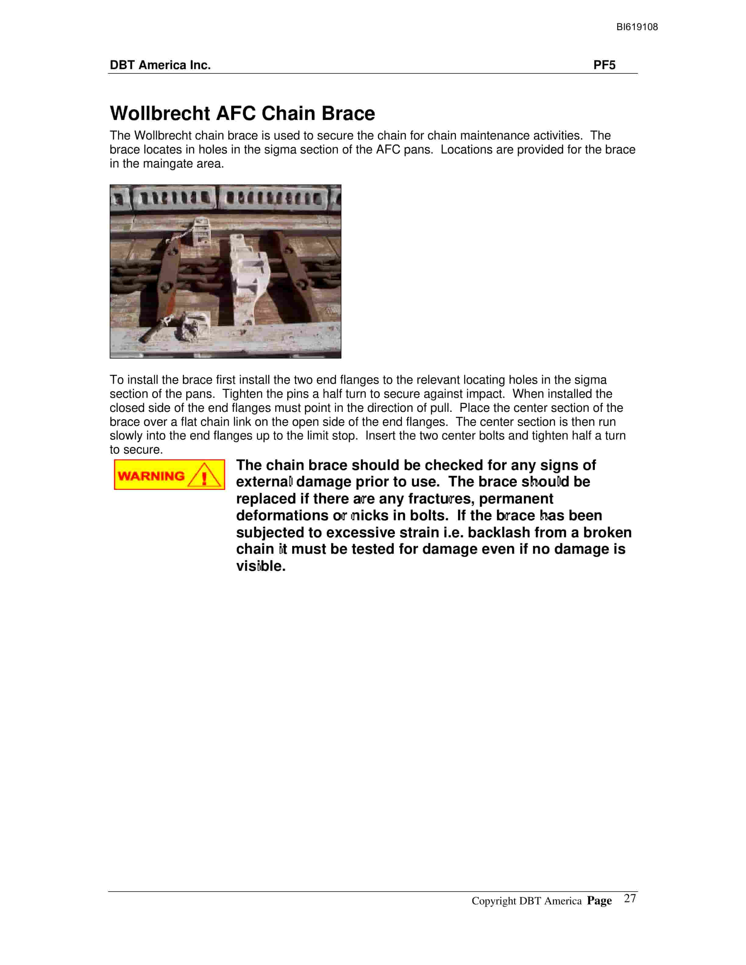 Bucyrus PF5 ArmOred Face Conveyor Technical Manual BI619108-5
