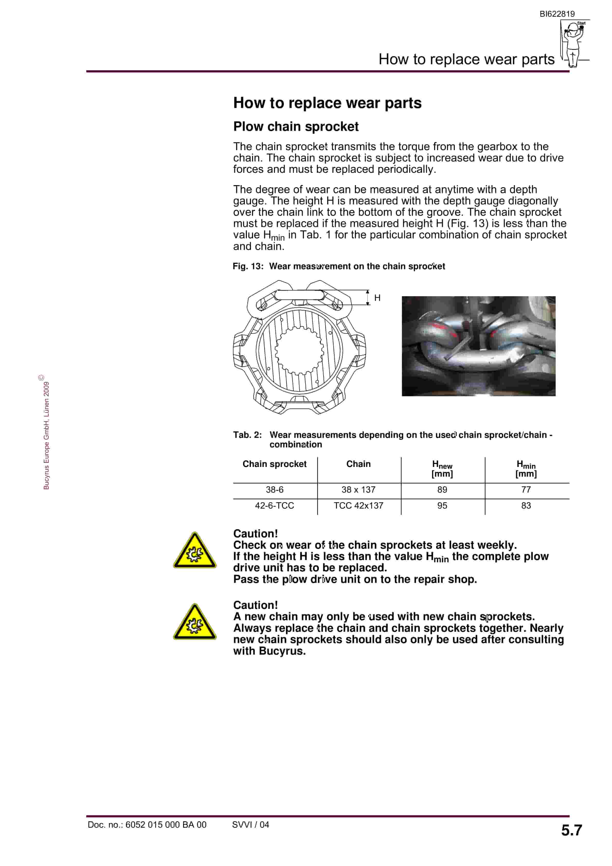 Bucyrus Plow Drive Unit HK 30-3 Operating Manual BI622819-3