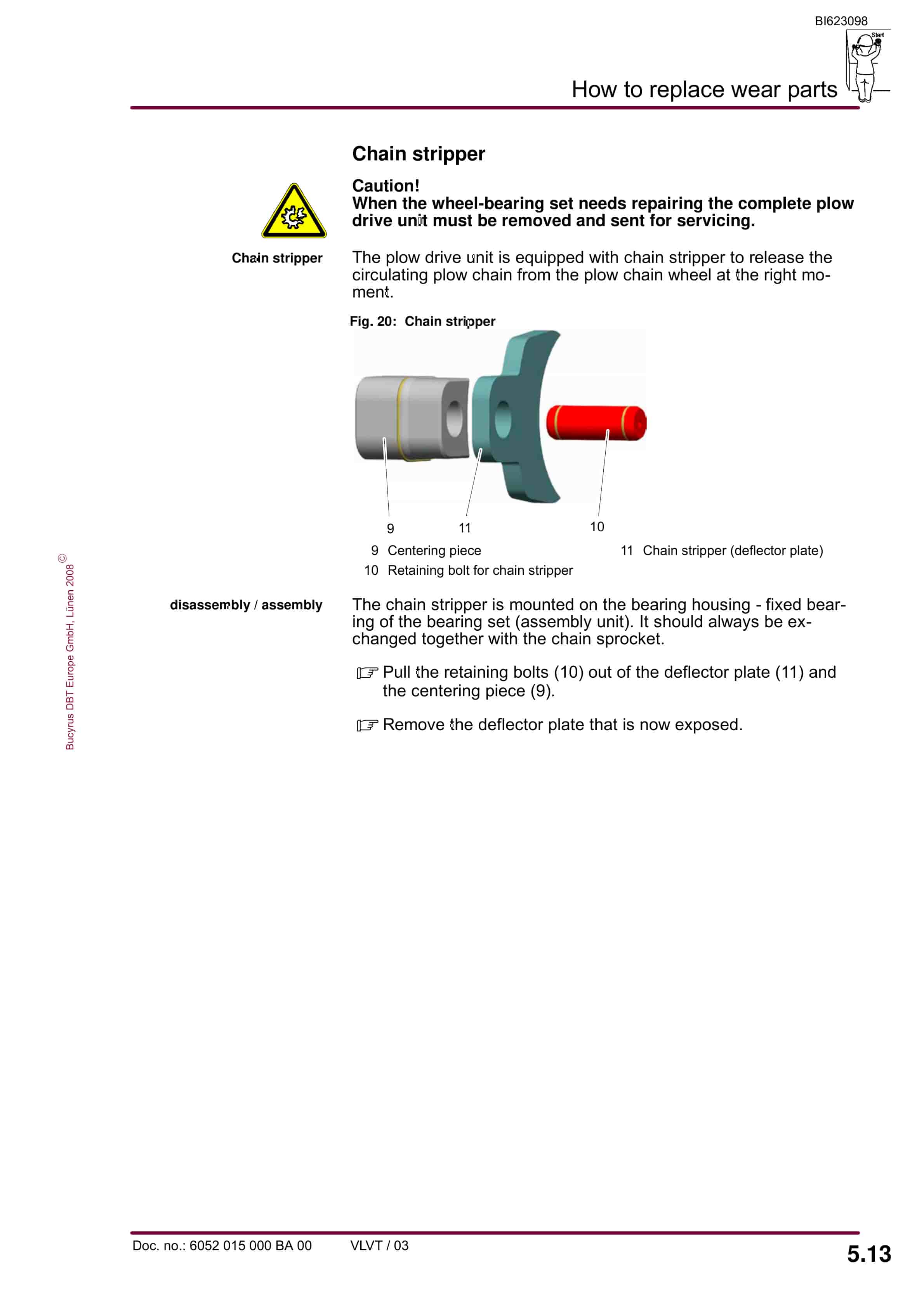 Bucyrus Plow Drive Unit HK 30-3 Operating Manual BI623098-4