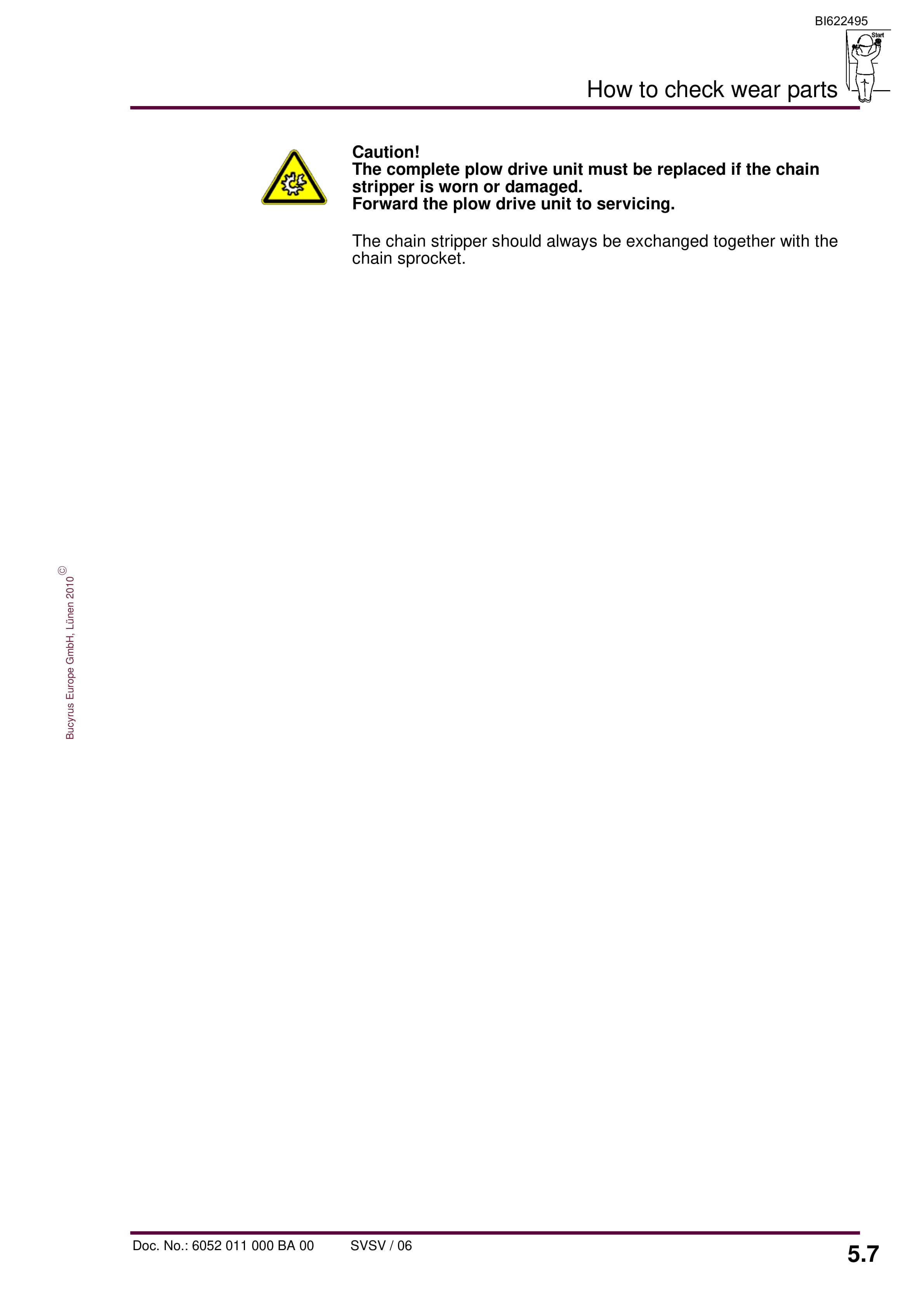Bucyrus Plow Drive Unit HK 45 Operating Manual BI622495-4