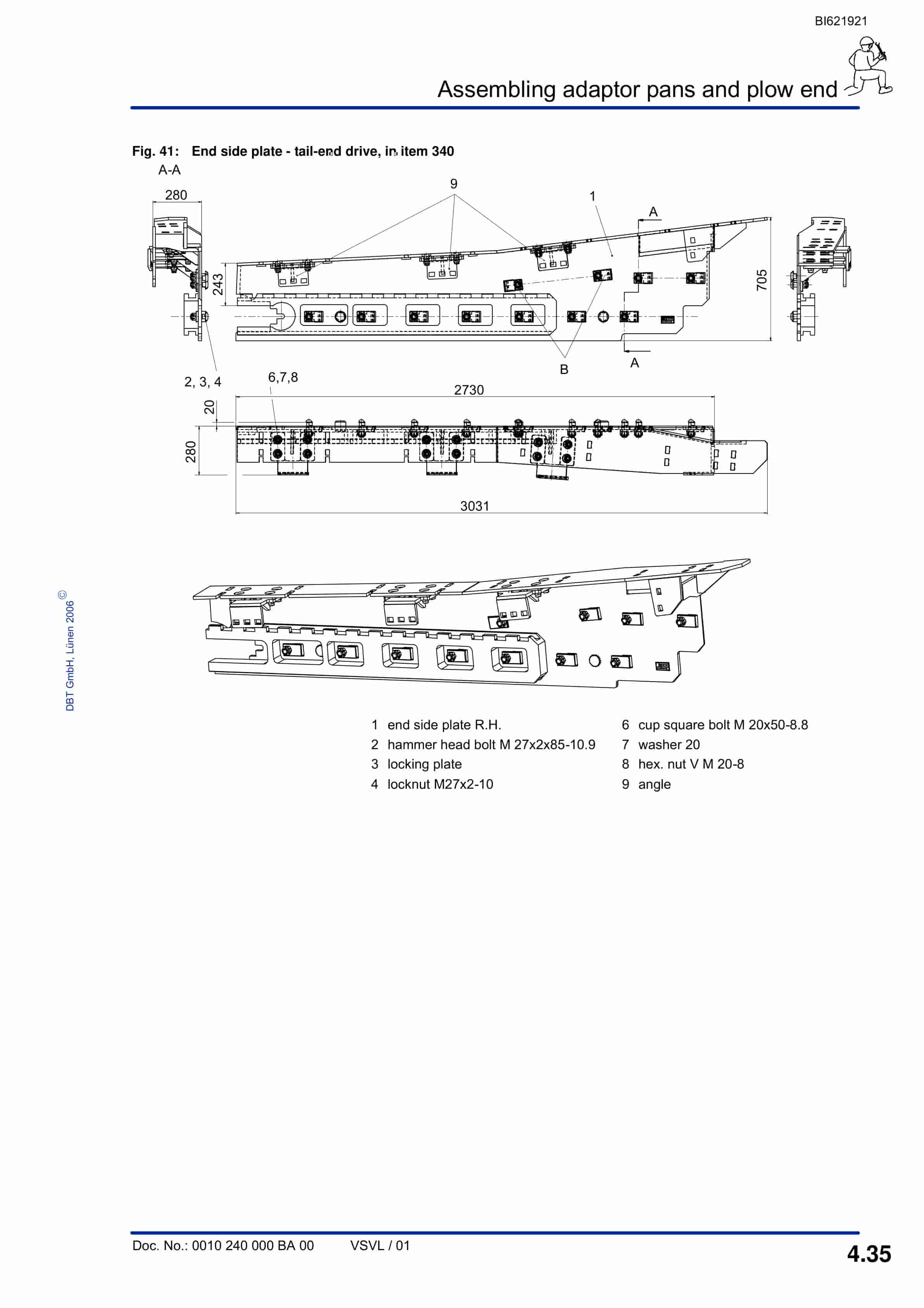 Bucyrus Plow Running Track (PRT) GH-PF 3-822 Technical Manual BI621921-2