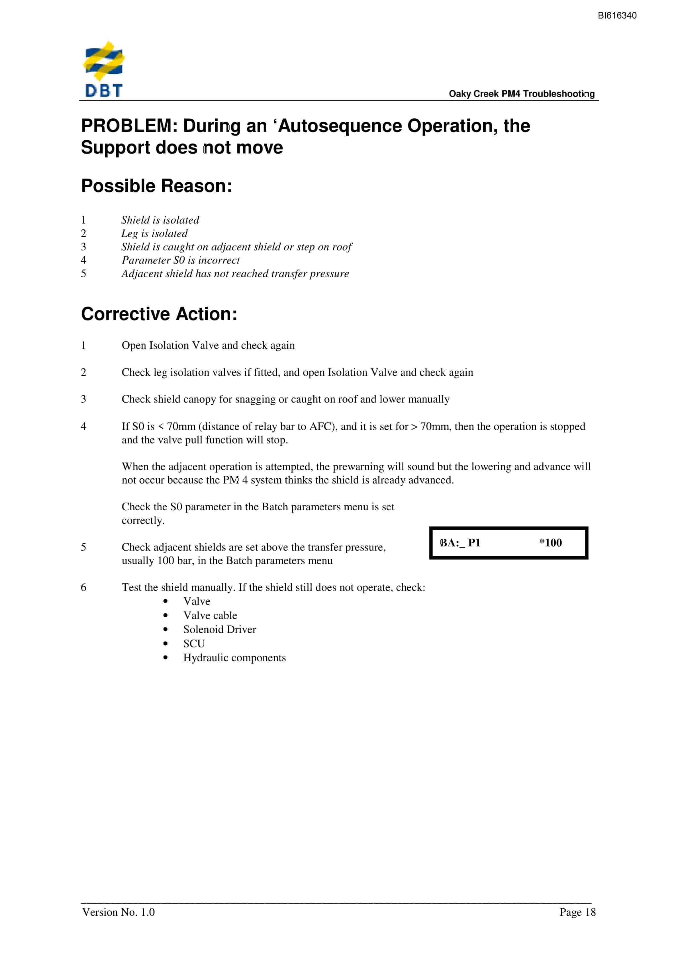 Bucyrus PM4 Troubleshooting Technical Manual BI616340-4