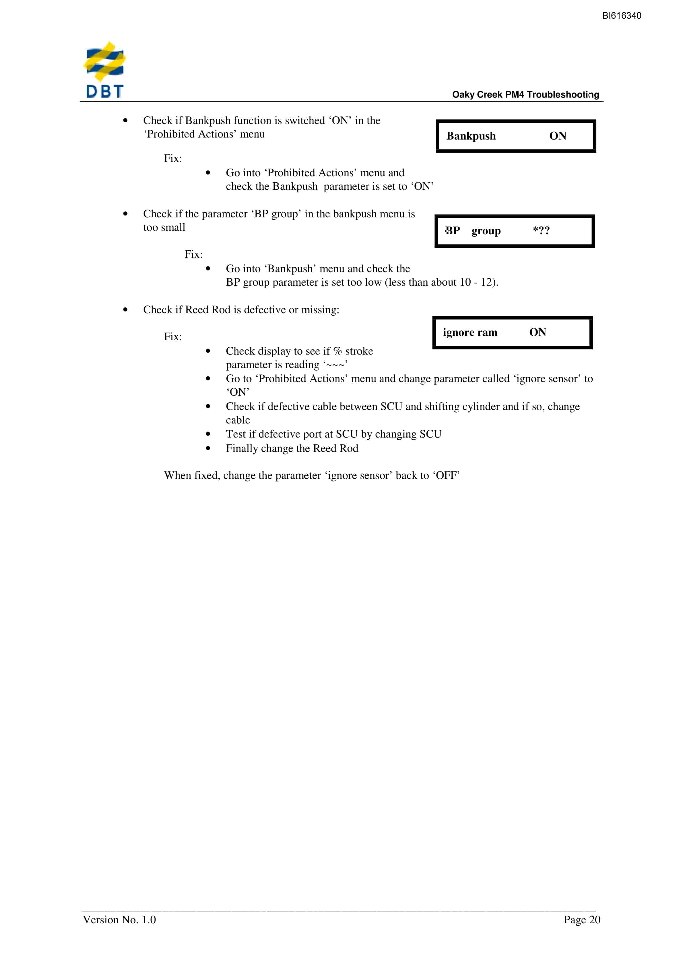 Bucyrus PM4 Troubleshooting Technical Manual BI616340-5