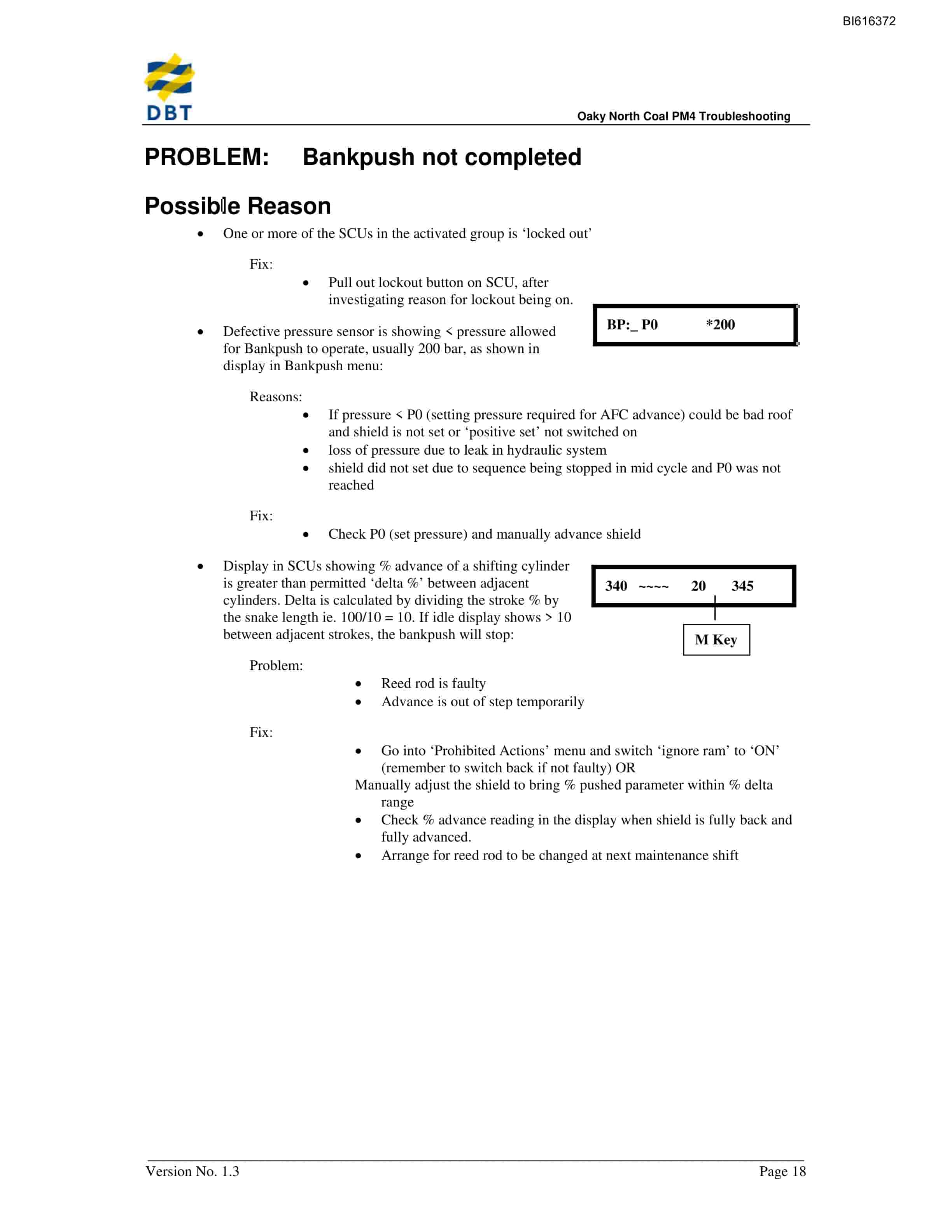Bucyrus PM4 Troubleshooting Technical Manual BI616372-4