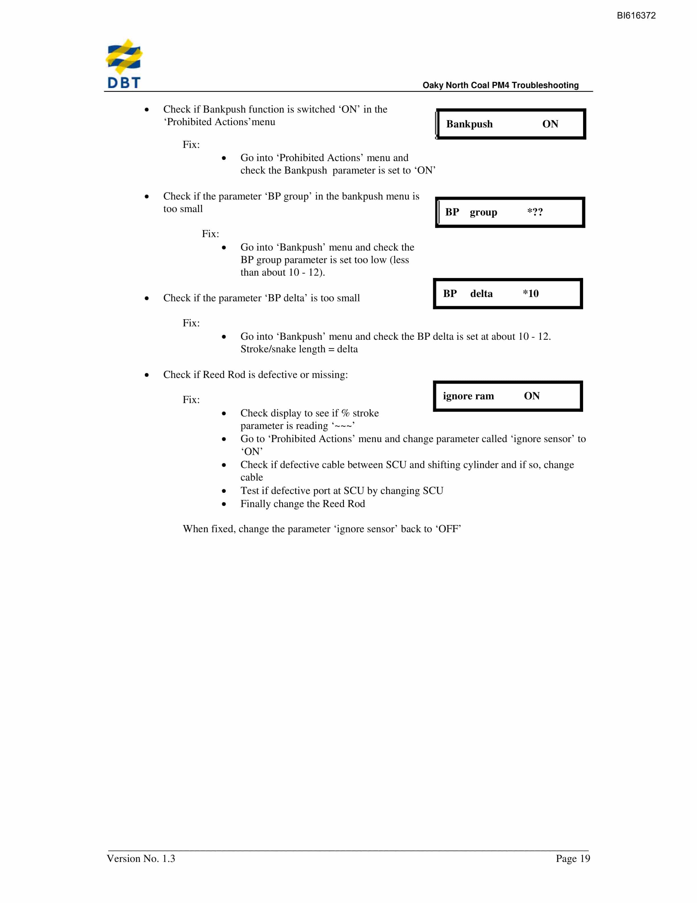 Bucyrus PM4 Troubleshooting Technical Manual BI616372-5