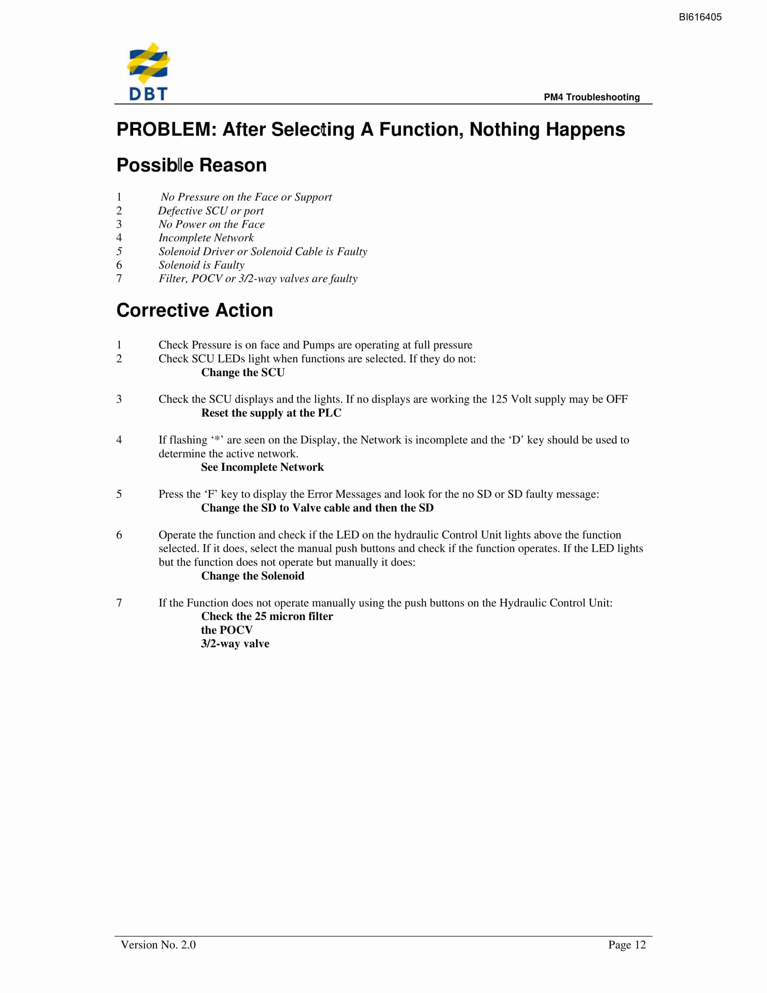 Bucyrus PM4 Troubleshooting Technical Manual BI616405-2