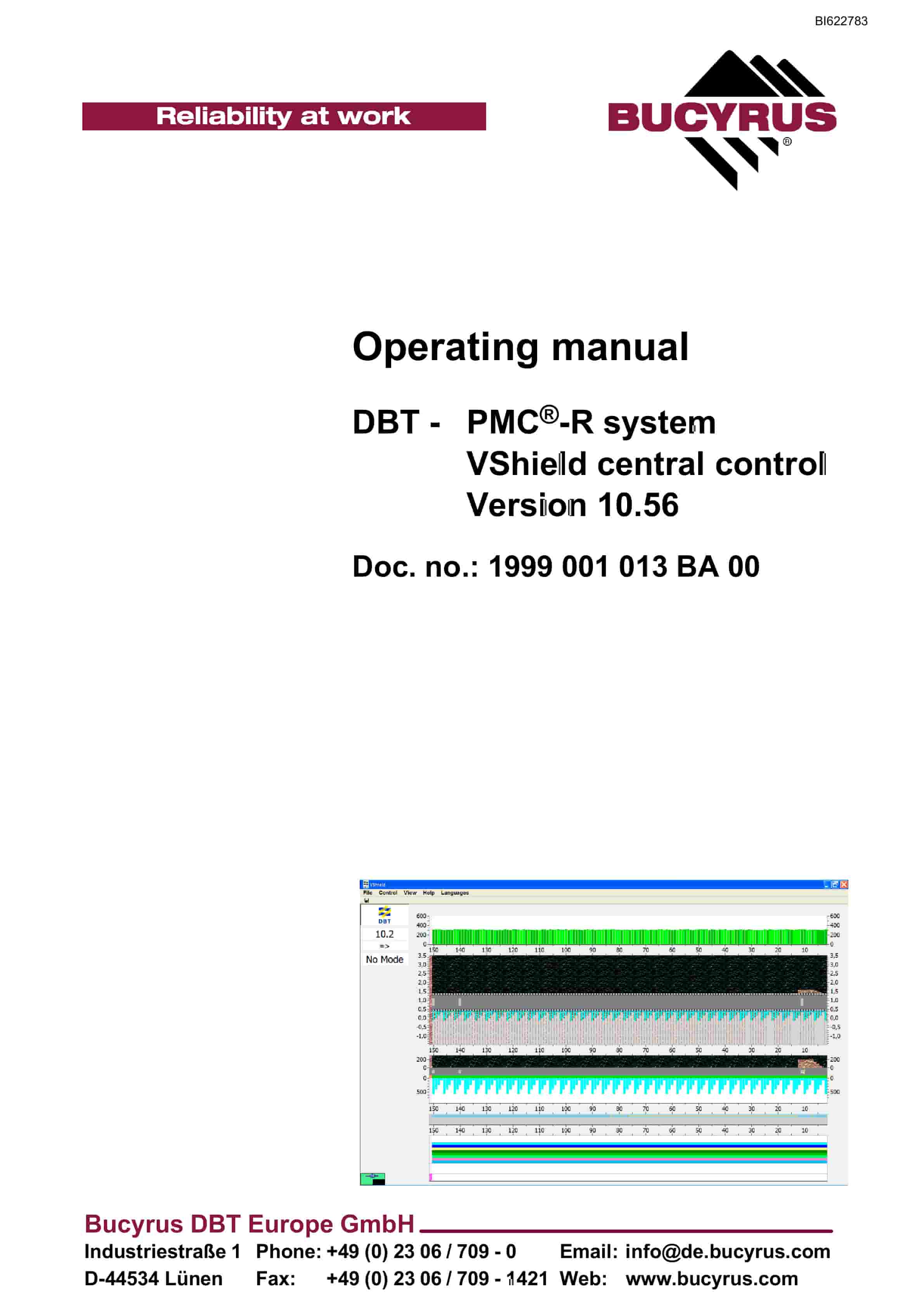 Bucyrus PMC-R System VShield Central Control Version 10.56 Operating Manual BI622783