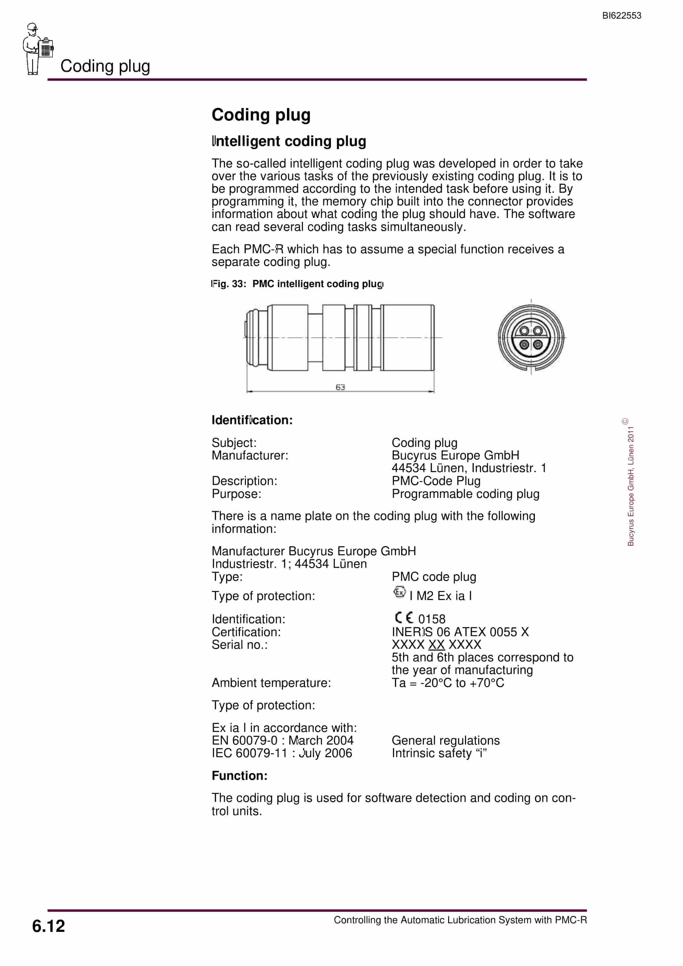 Bucyrus PMC System Controlling The Automatic Lubrication System Operating Manual BI622553-4