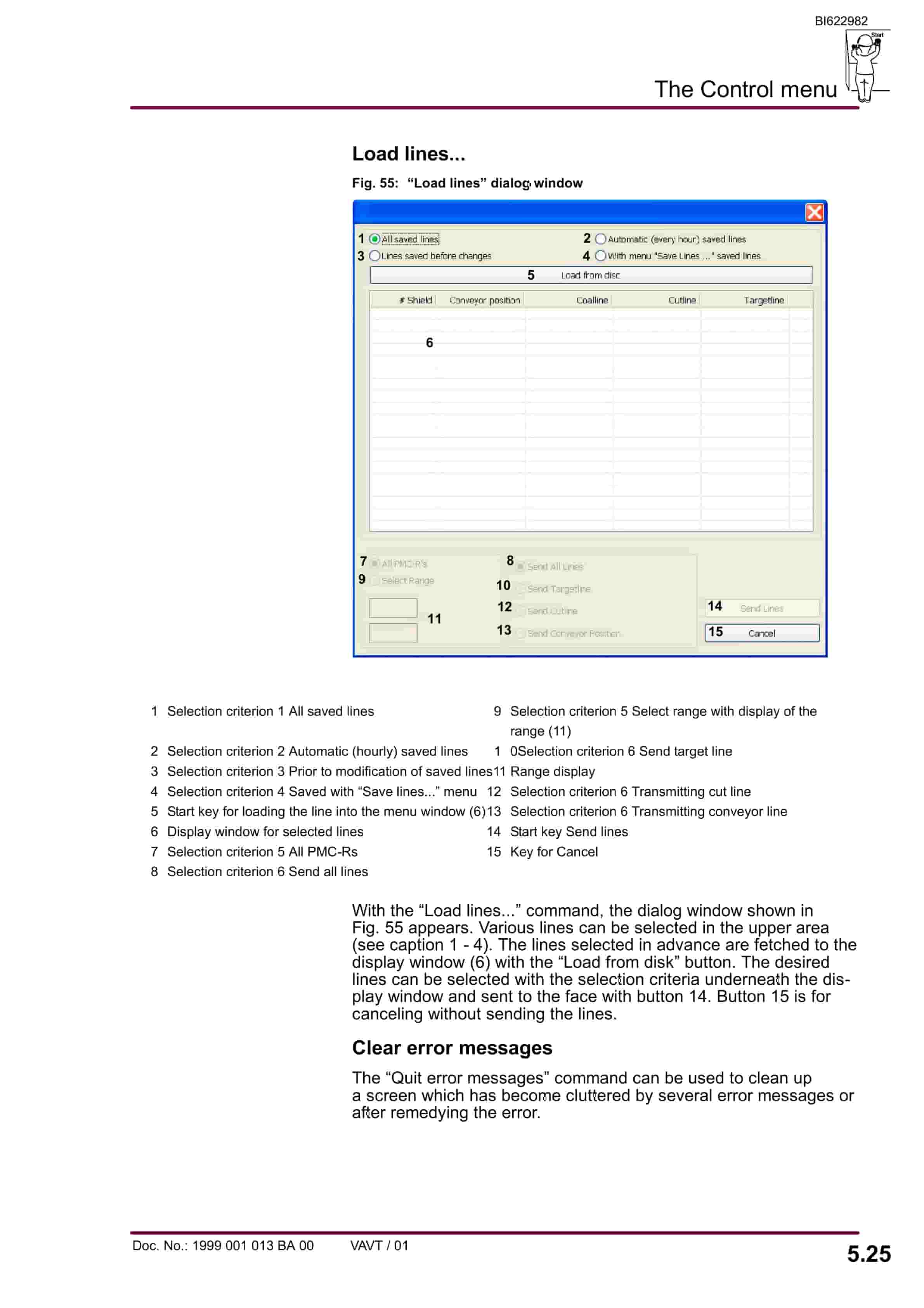 Bucyrus PMC-System VShield Central Control Face Visualization Ver 10.62 Operating Manual BI622982-3