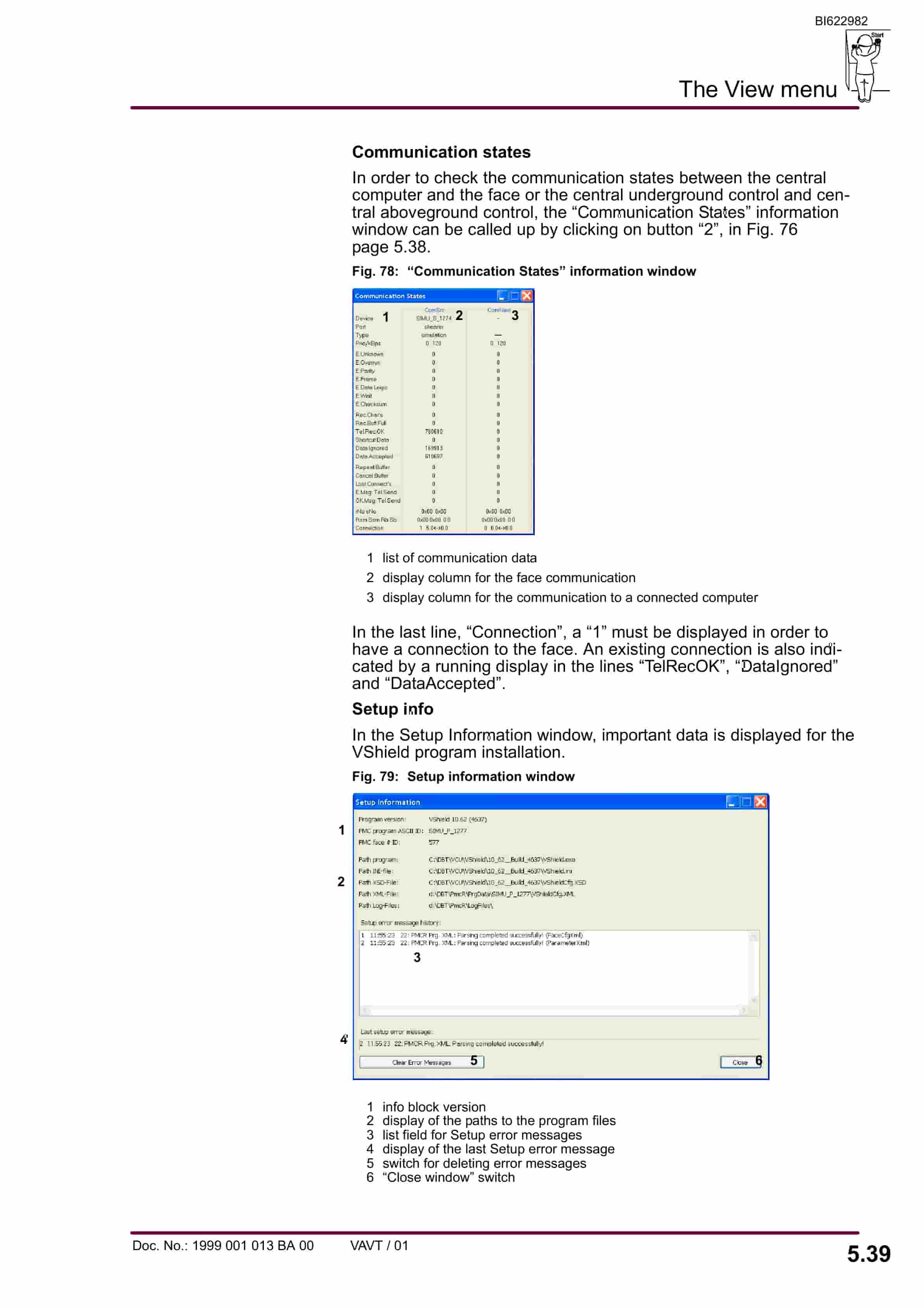 Bucyrus PMC-System VShield Central Control Face Visualization Ver 10.62 Operating Manual BI622982-5