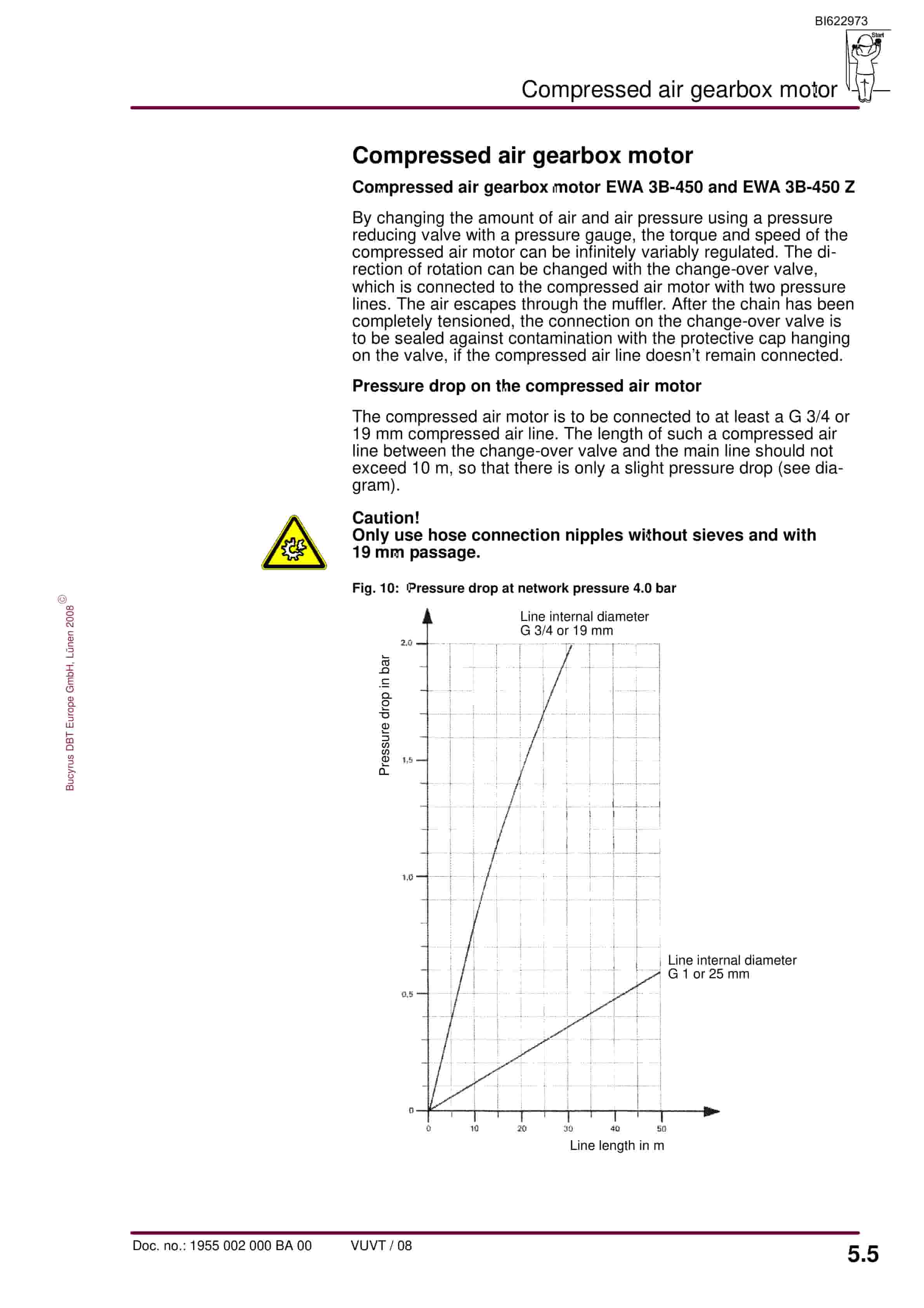 Bucyrus Pneumatic Chain Tensioner Operating Manual BI622973-2