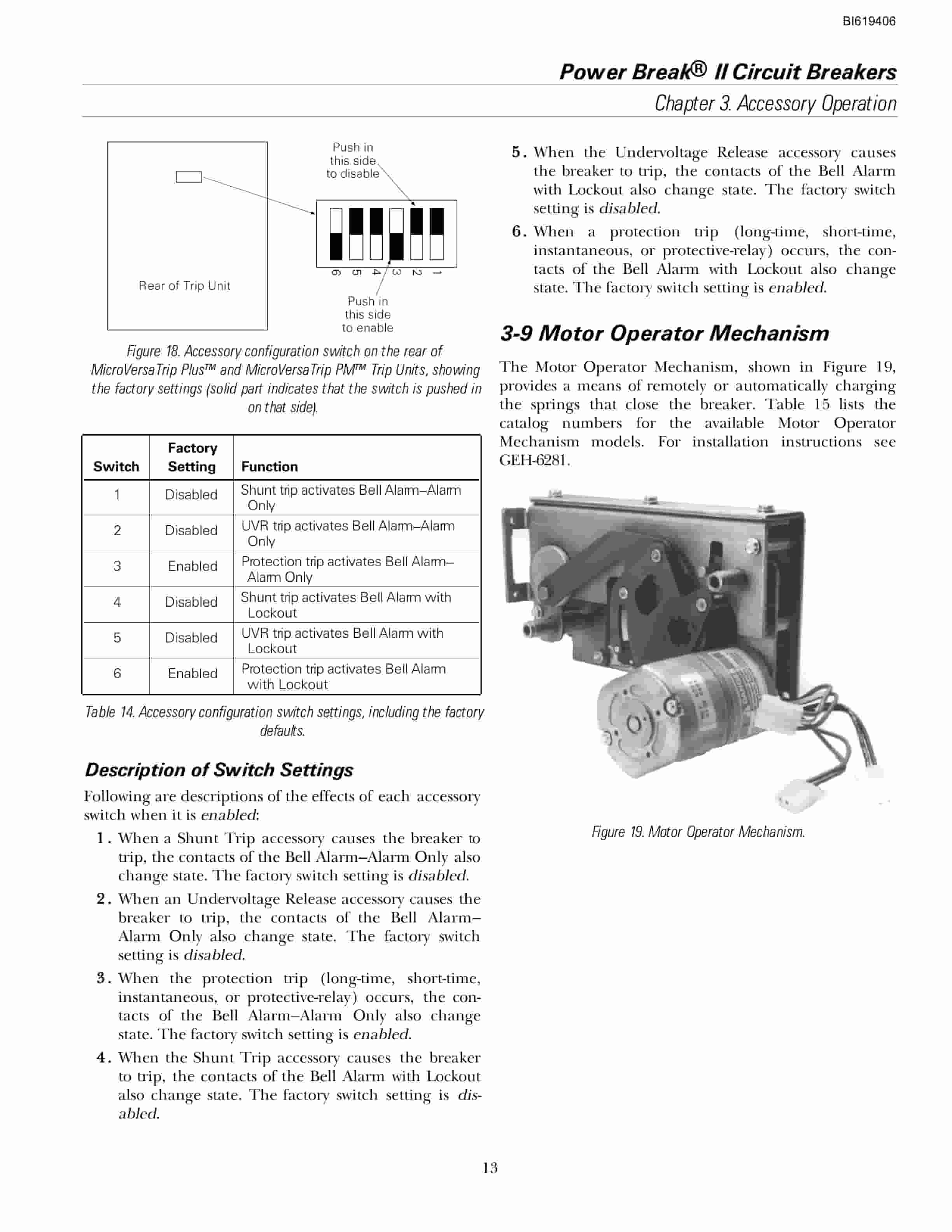 Bucyrus Power Break II Circuit Breakers 800-4000 A Frames Technical Manual BI619406-4