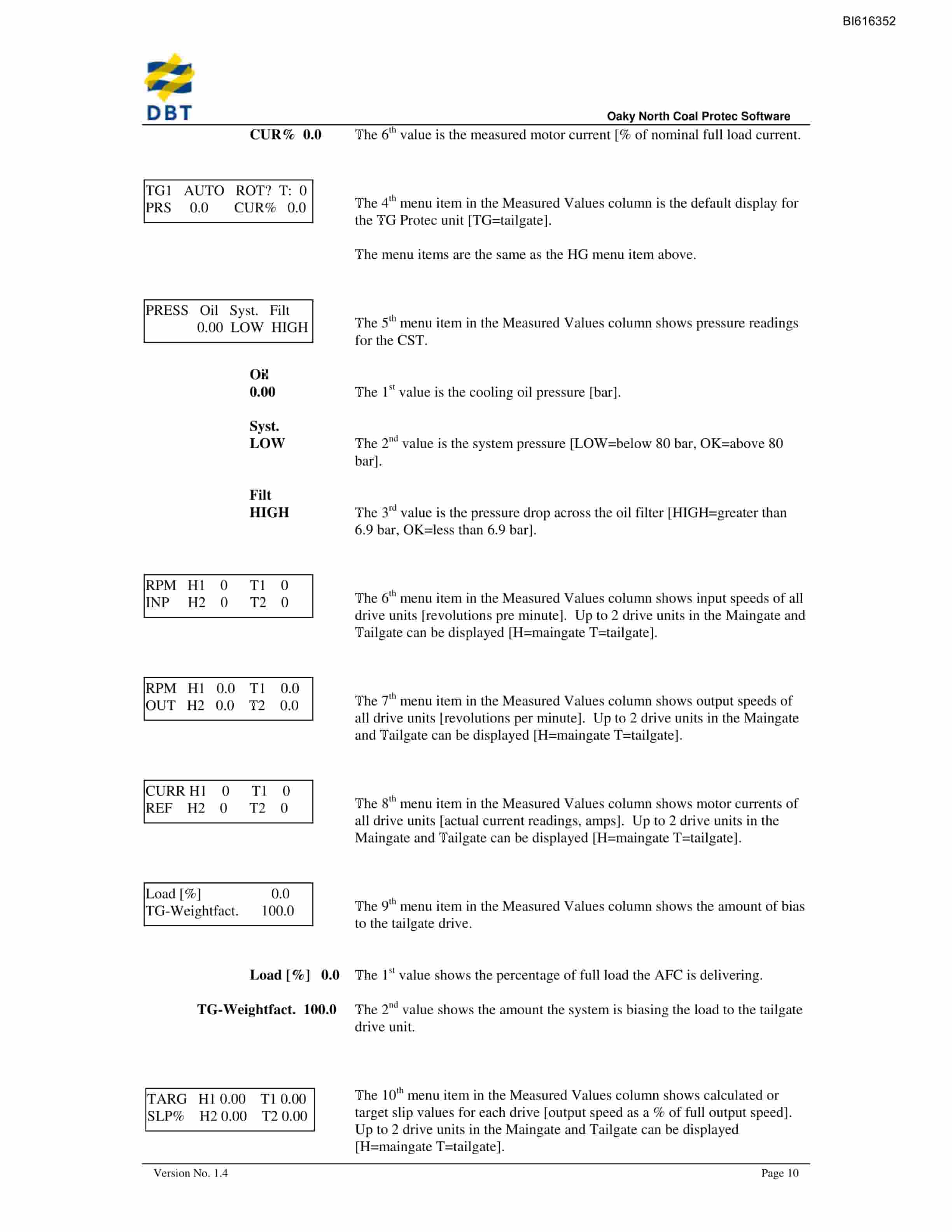 Bucyrus Protec Software V4.65e Technical Manual BI616352-3