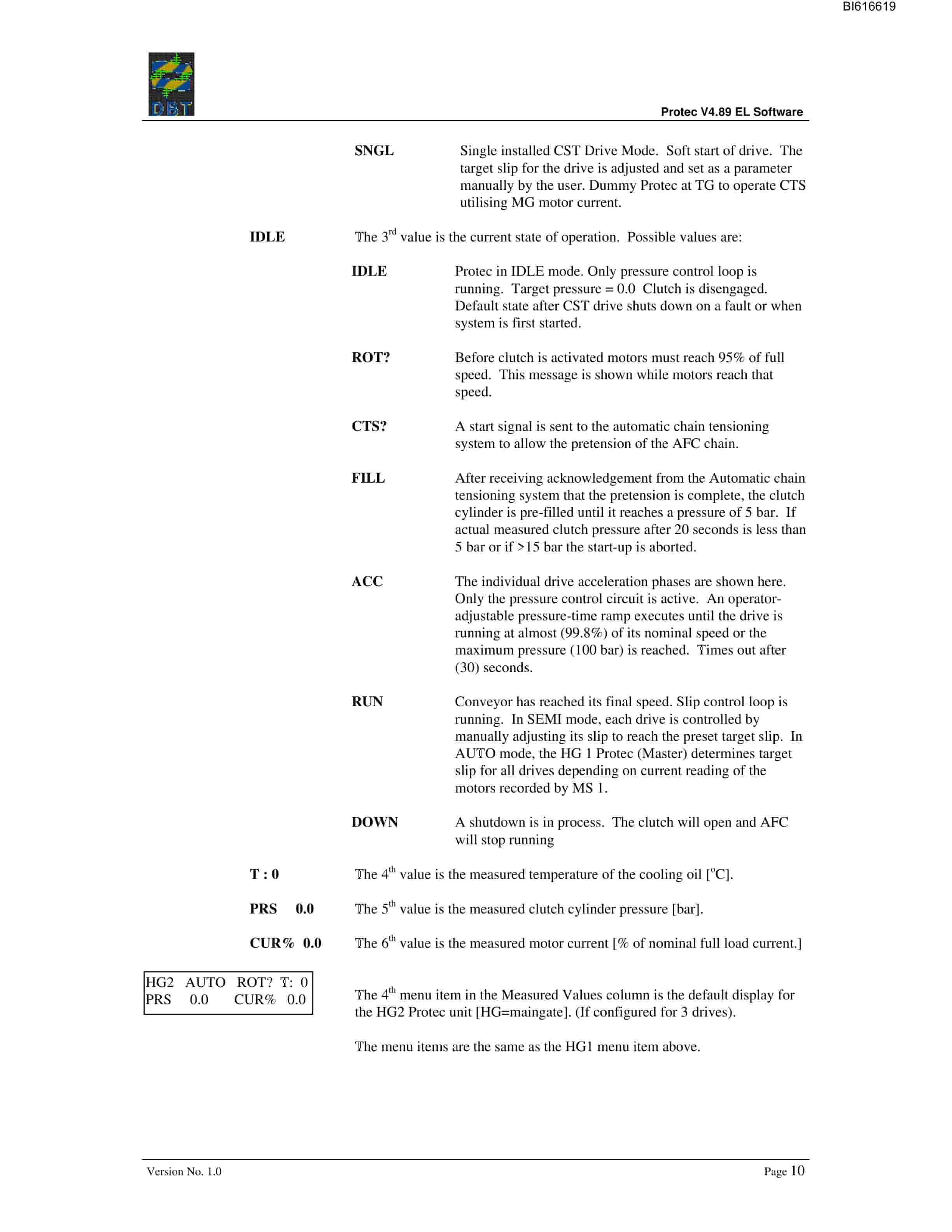 Bucyrus Protec Software V4.9 Technical Manual BI616619-2