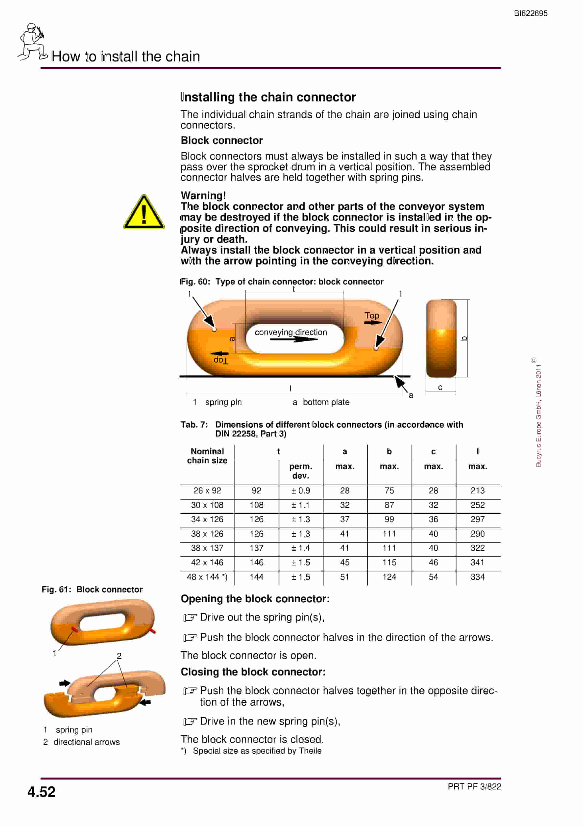 Bucyrus PRT PF 3-822 Operating Manual BI622695-2