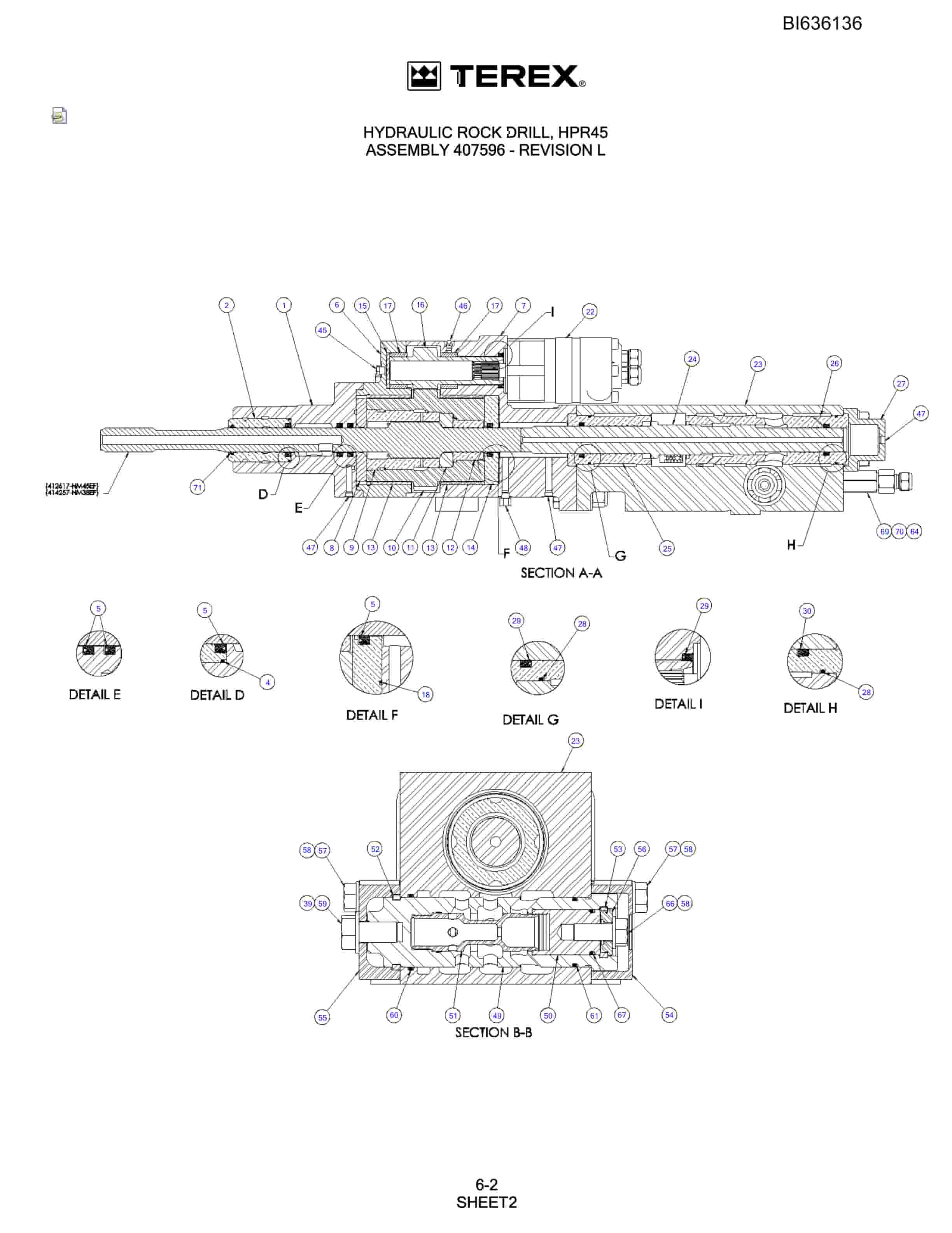 Bucyrus R20 Parts Catalog BI636136-4
