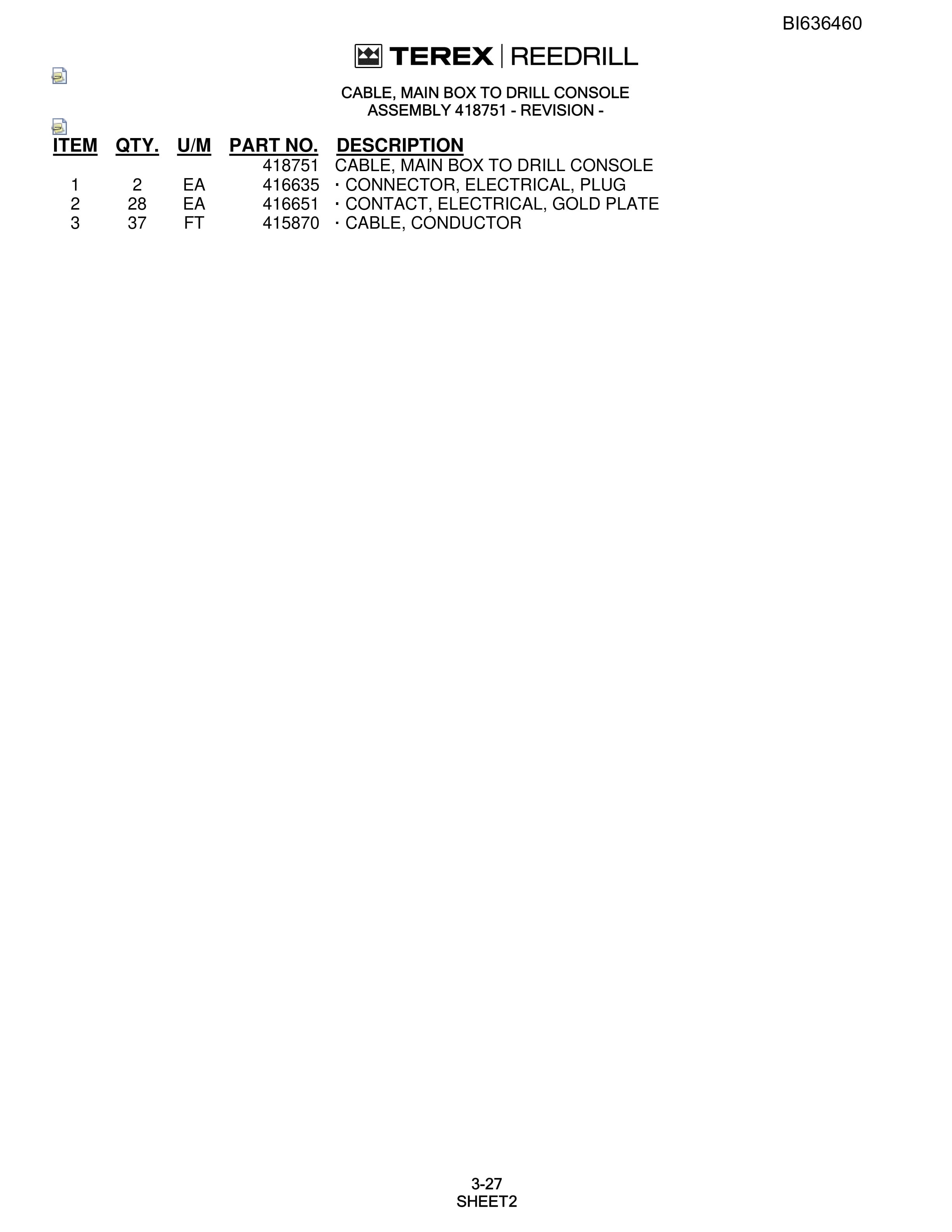 Bucyrus R20 Parts Catalog BI636460-2