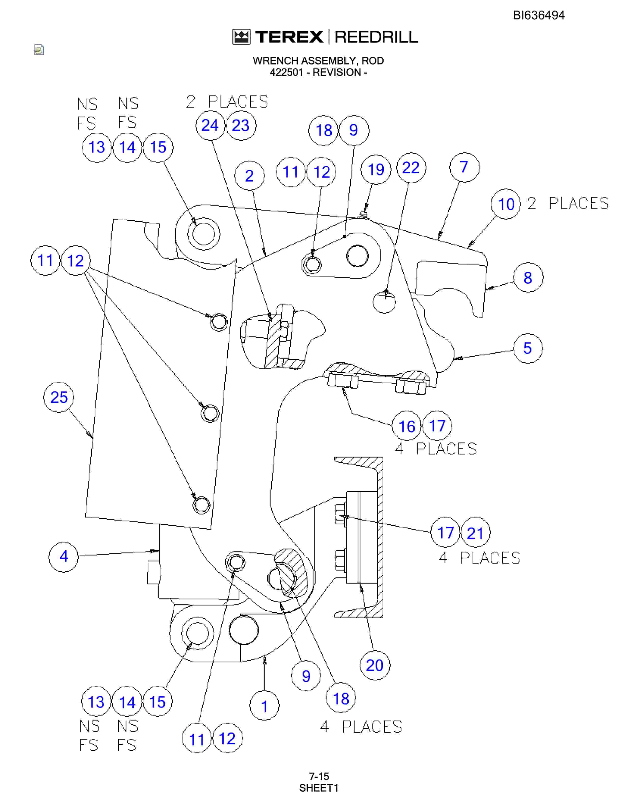 Bucyrus R20C-45 Parts Catalog BI636494-4