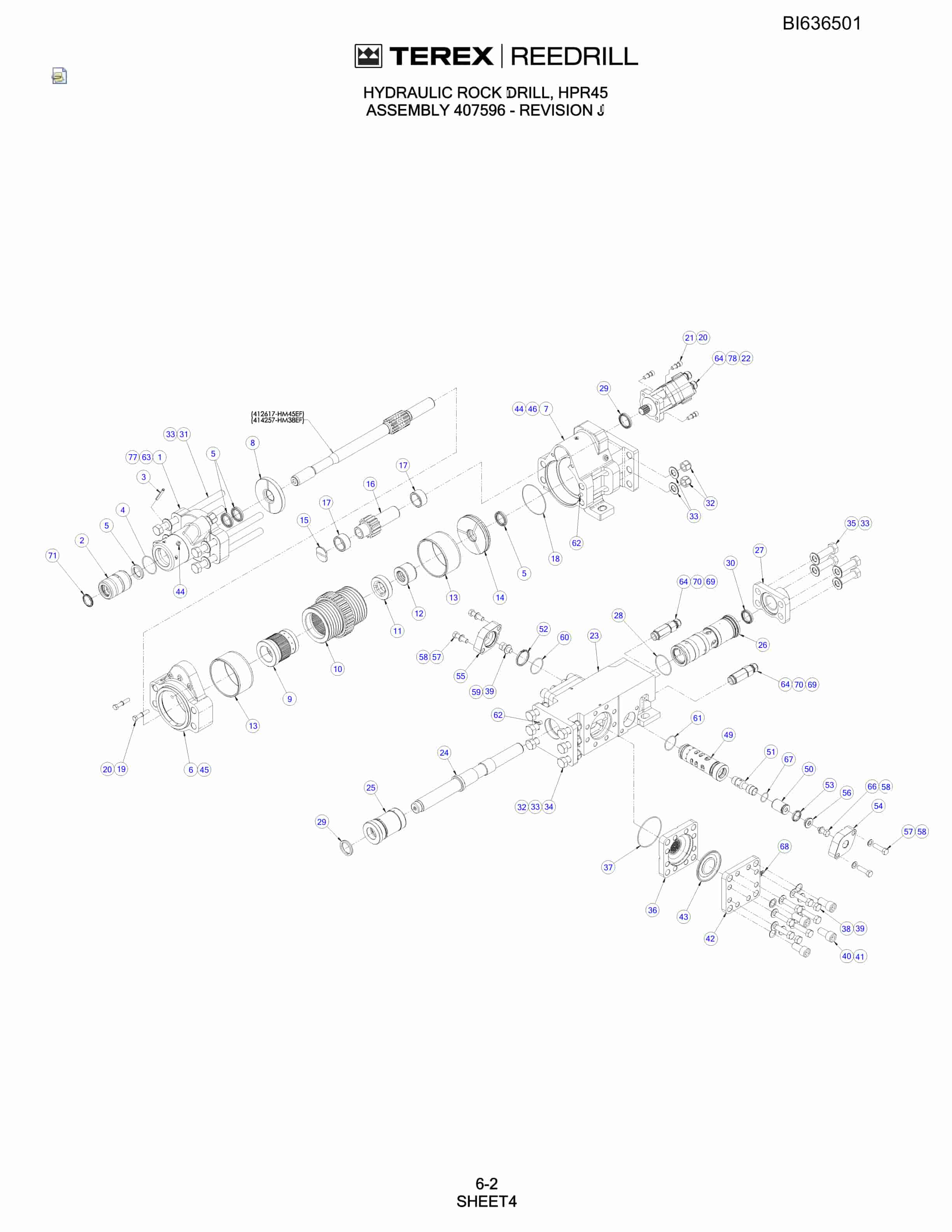 Bucyrus R20C Parts Catalog BI636501-3