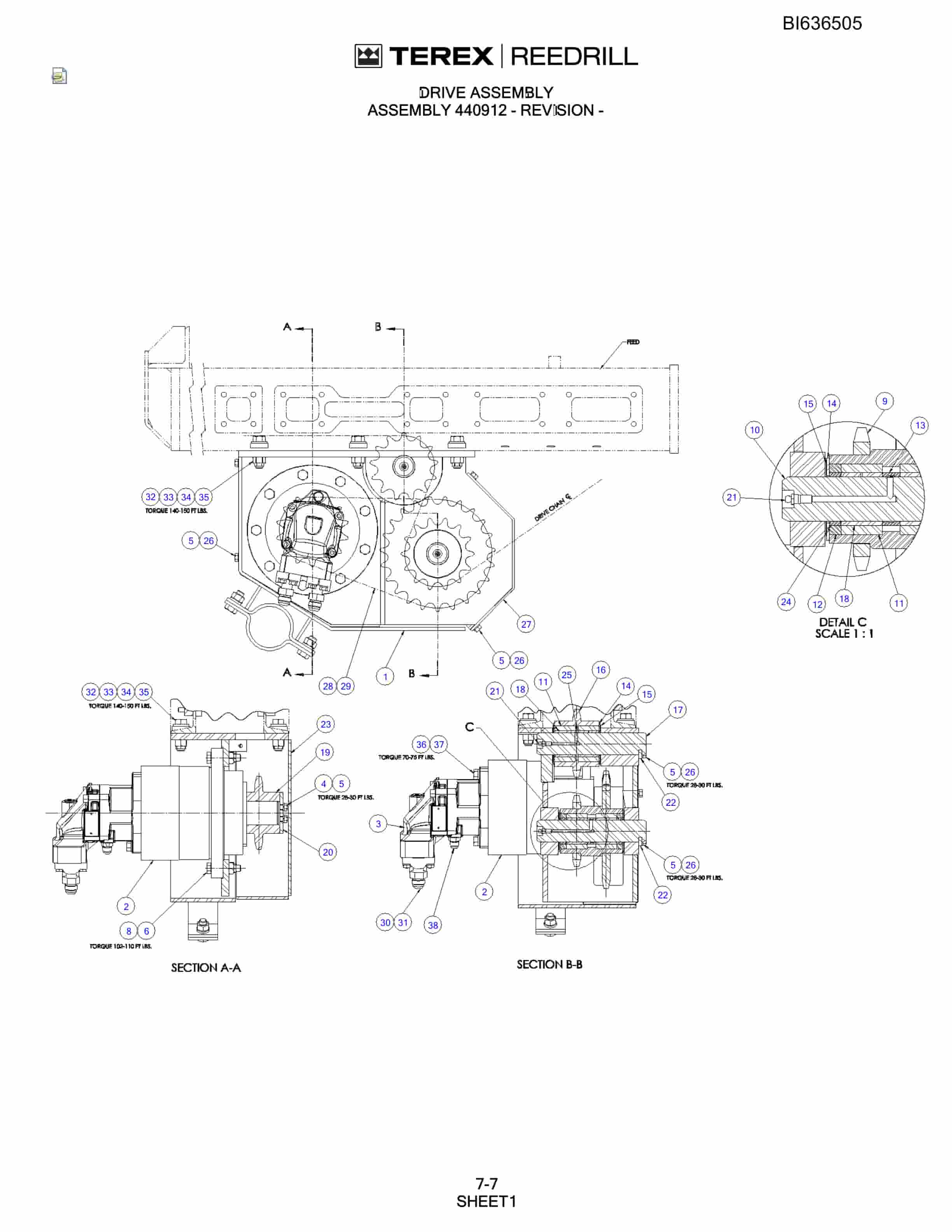 Bucyrus R20T-45 Parts Catalog BI636505-4