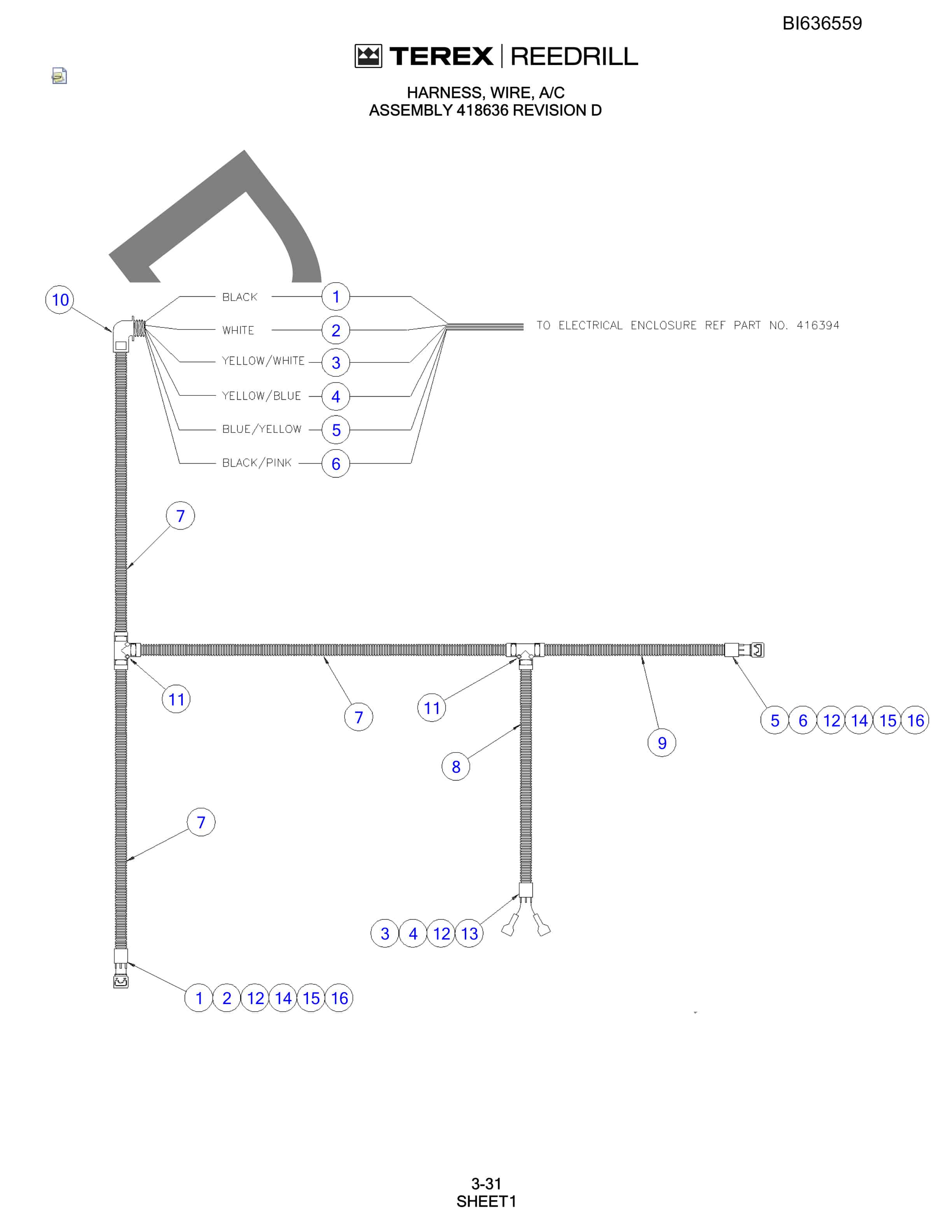 Bucyrus R20T-45 Parts Catalog BI636559-2
