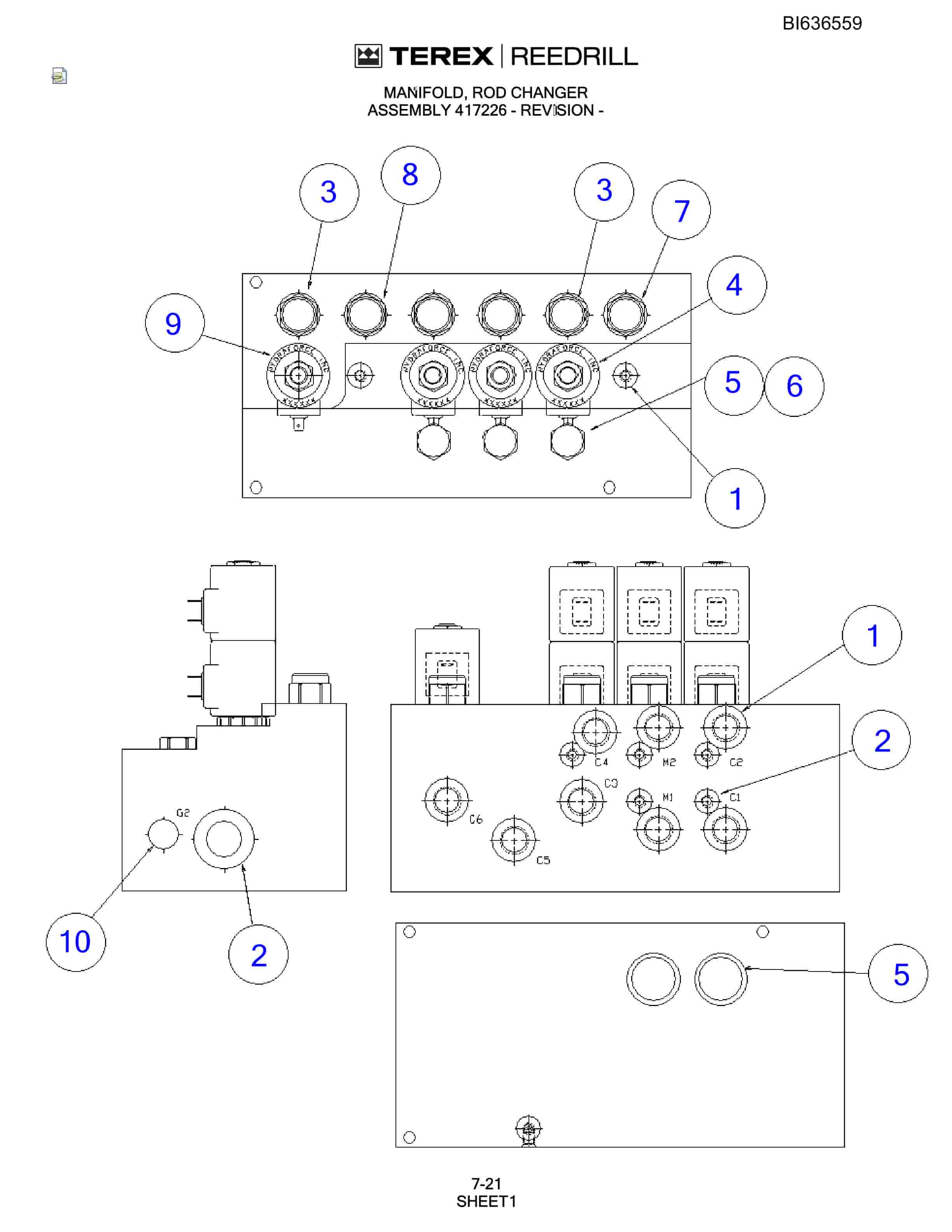 Bucyrus R20T-45 Parts Catalog BI636559-5