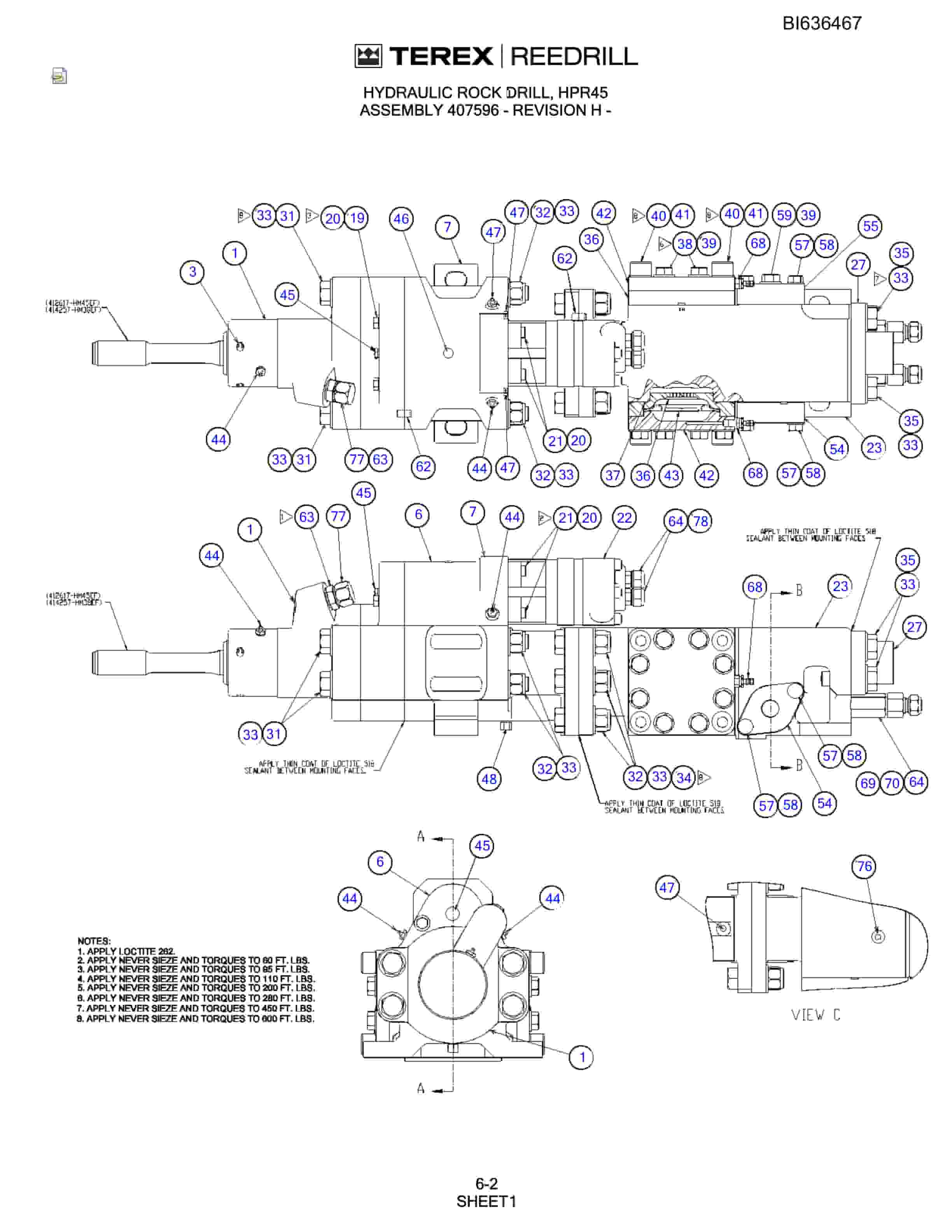 Bucyrus R20T Parts Catalog BI636467-3