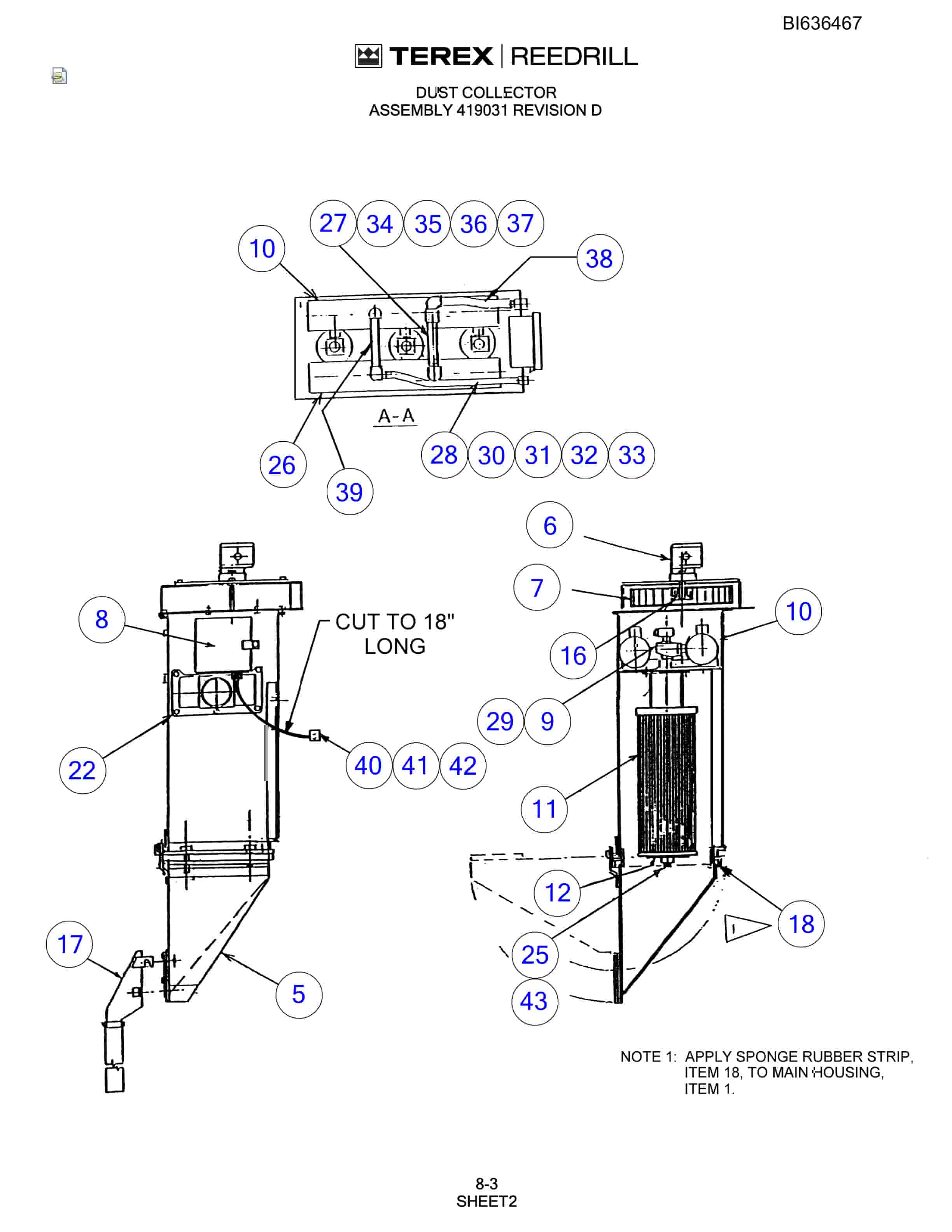 Bucyrus R20T Parts Catalog BI636467-5