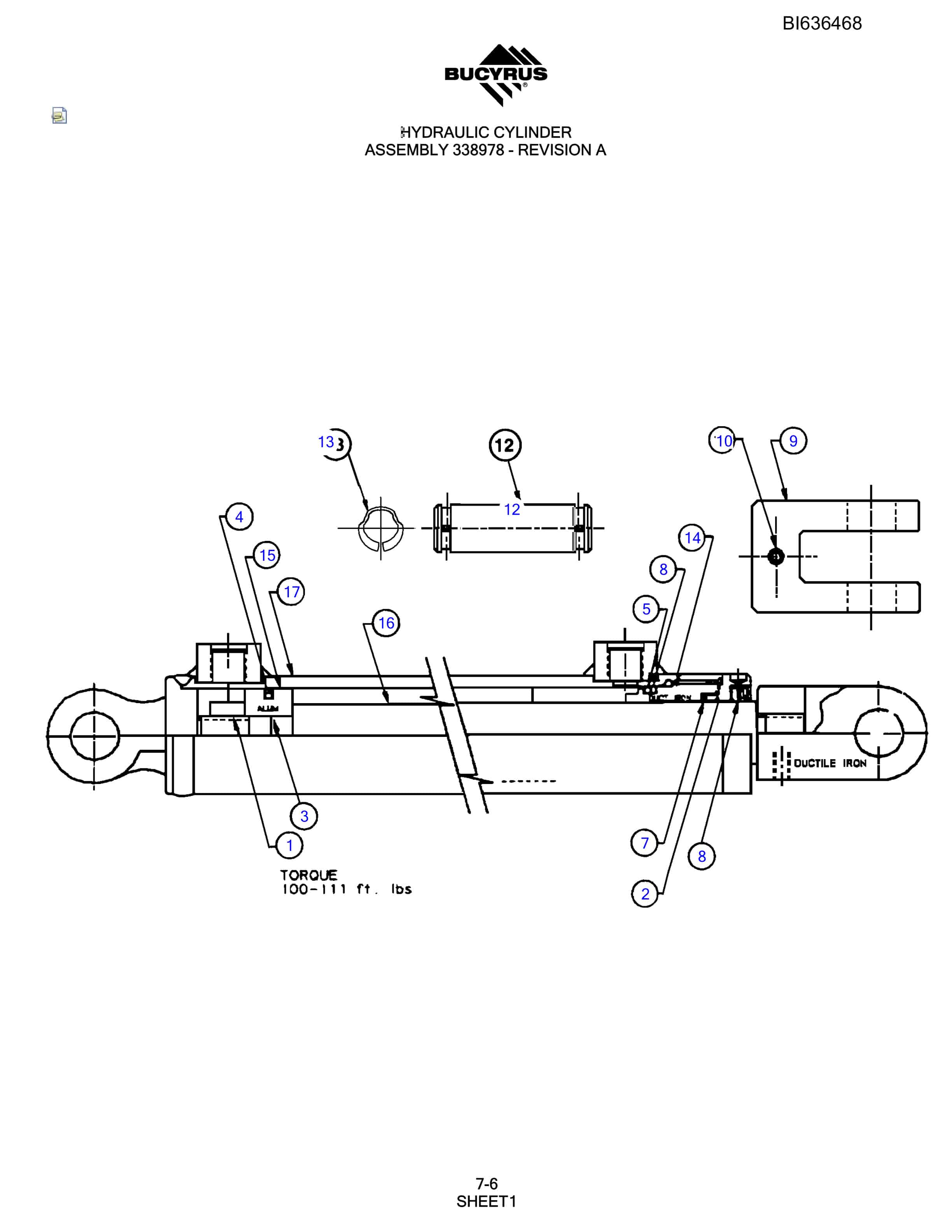 Bucyrus R20T Parts Catalog BI636468-4