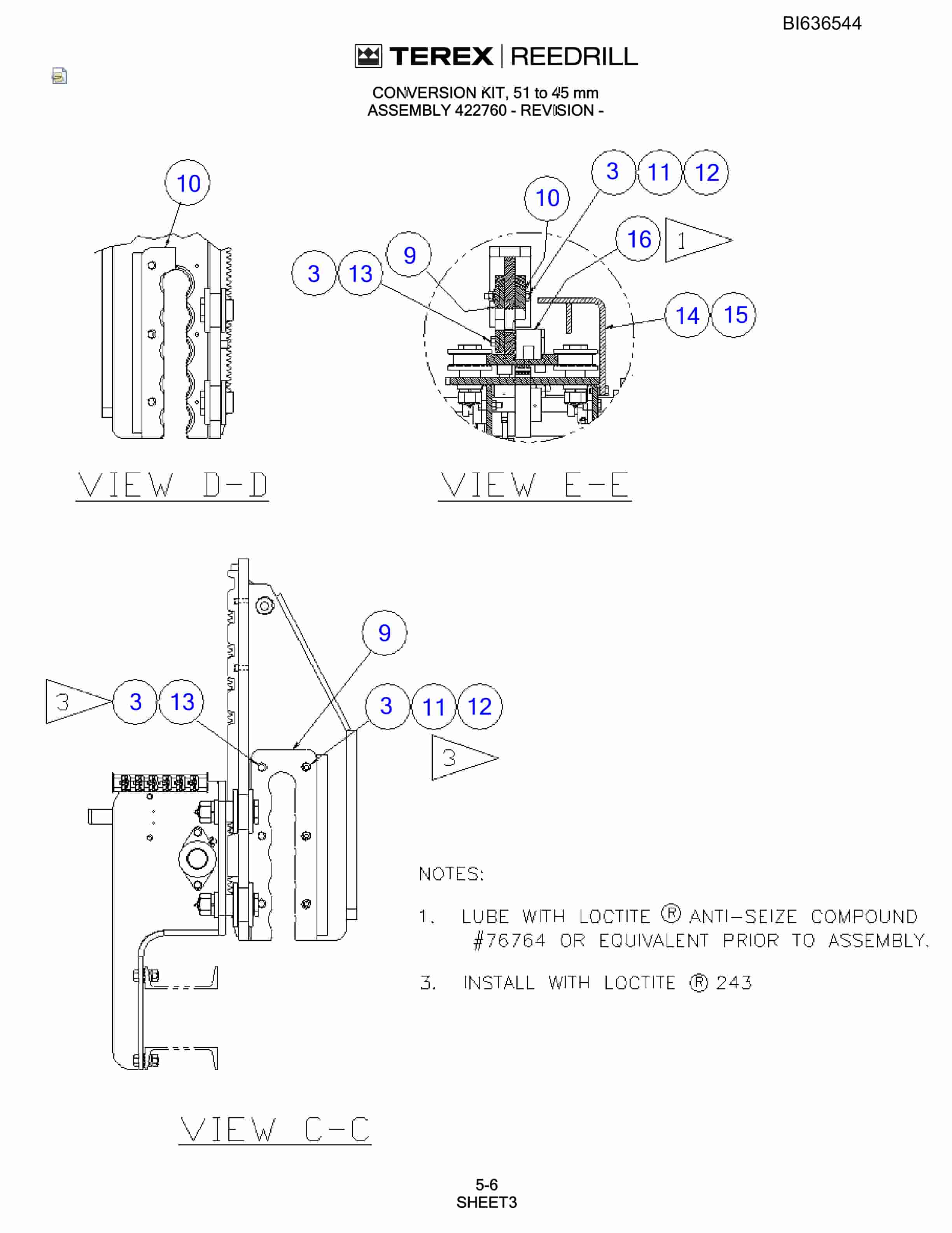 Bucyrus R30C Hydra-Trac Self-Contained Hydraulic Track Drills Parts Catalog BI636544-2