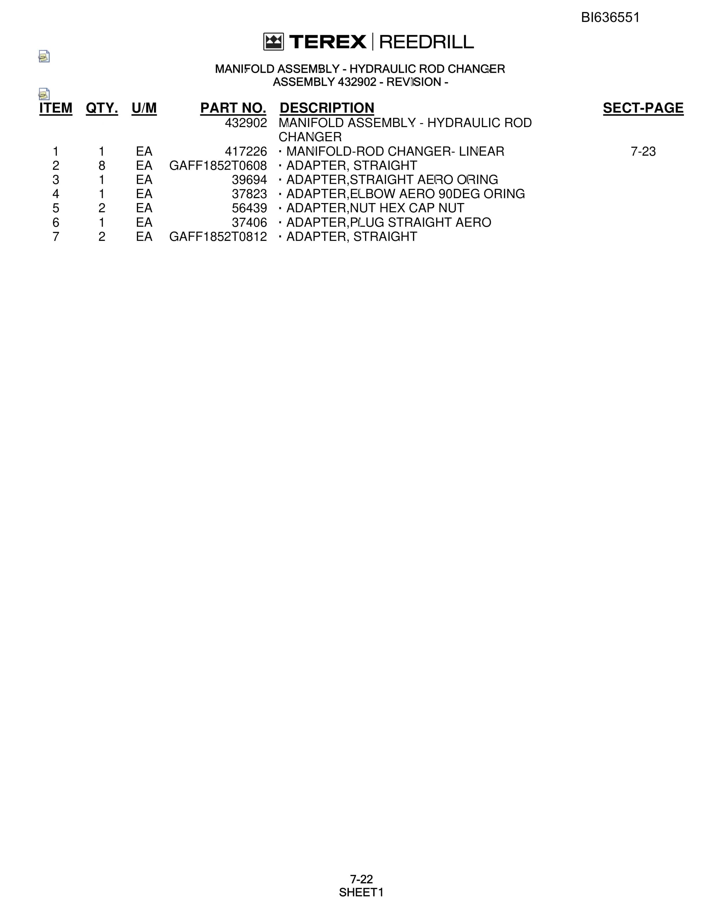 Bucyrus R30C Hydra-Trac Self-Contained Hydraulic Track Drills Parts Catalog BI636551-4