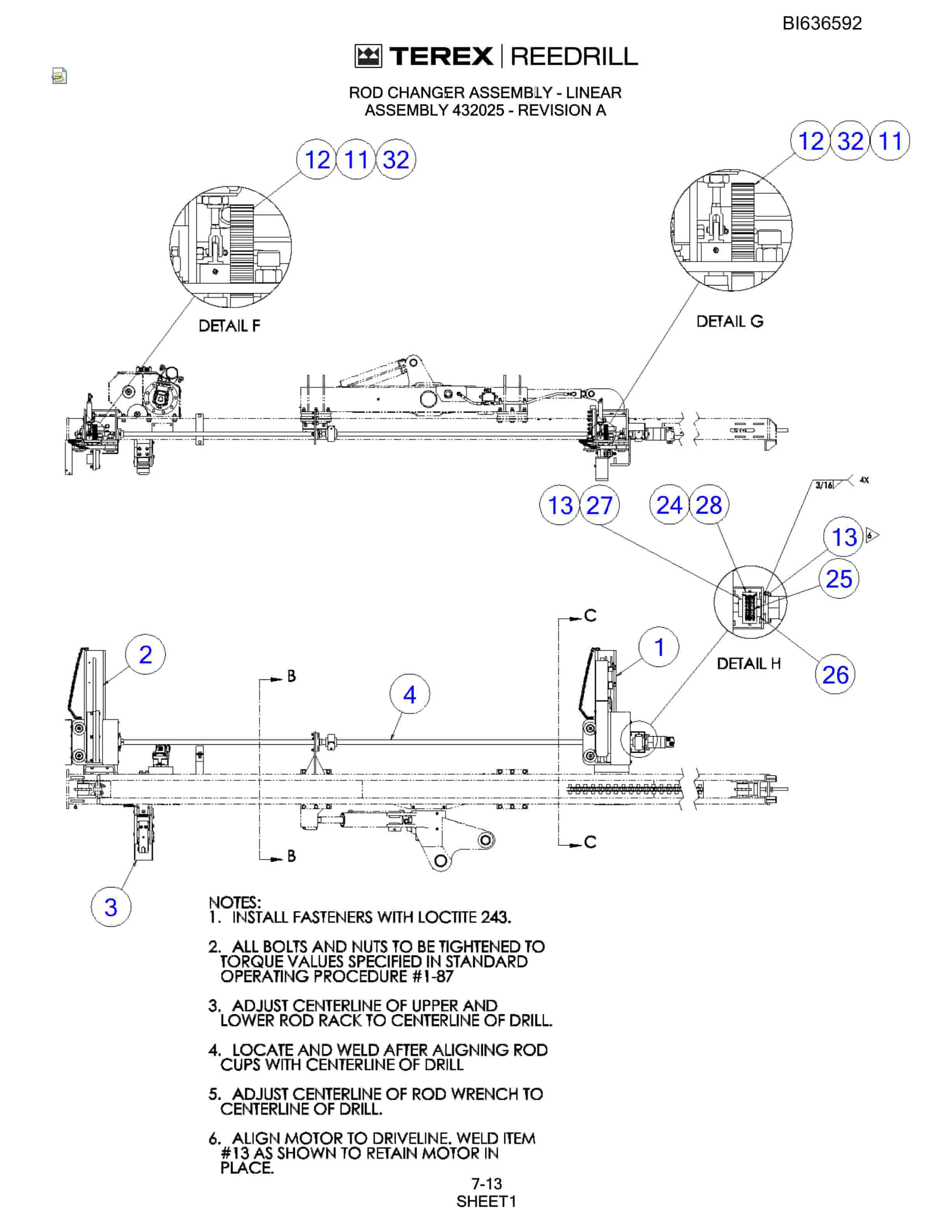 Bucyrus R30C Hydra-Trac Self-Contained Hydraulic Track Drills Parts Catalog BI636592-3
