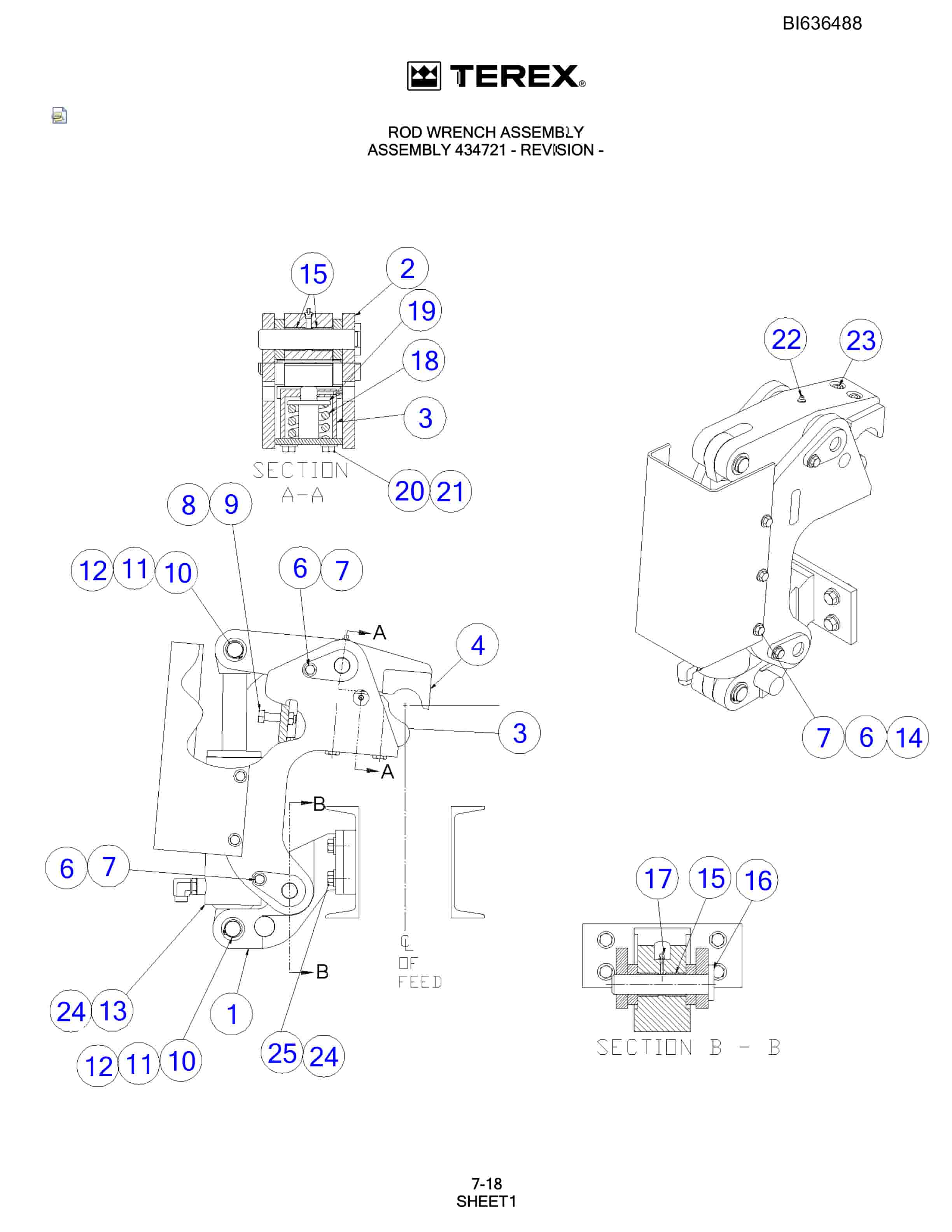 Bucyrus R30C Hydraulic Track Drill Parts Catalog BI636488-3