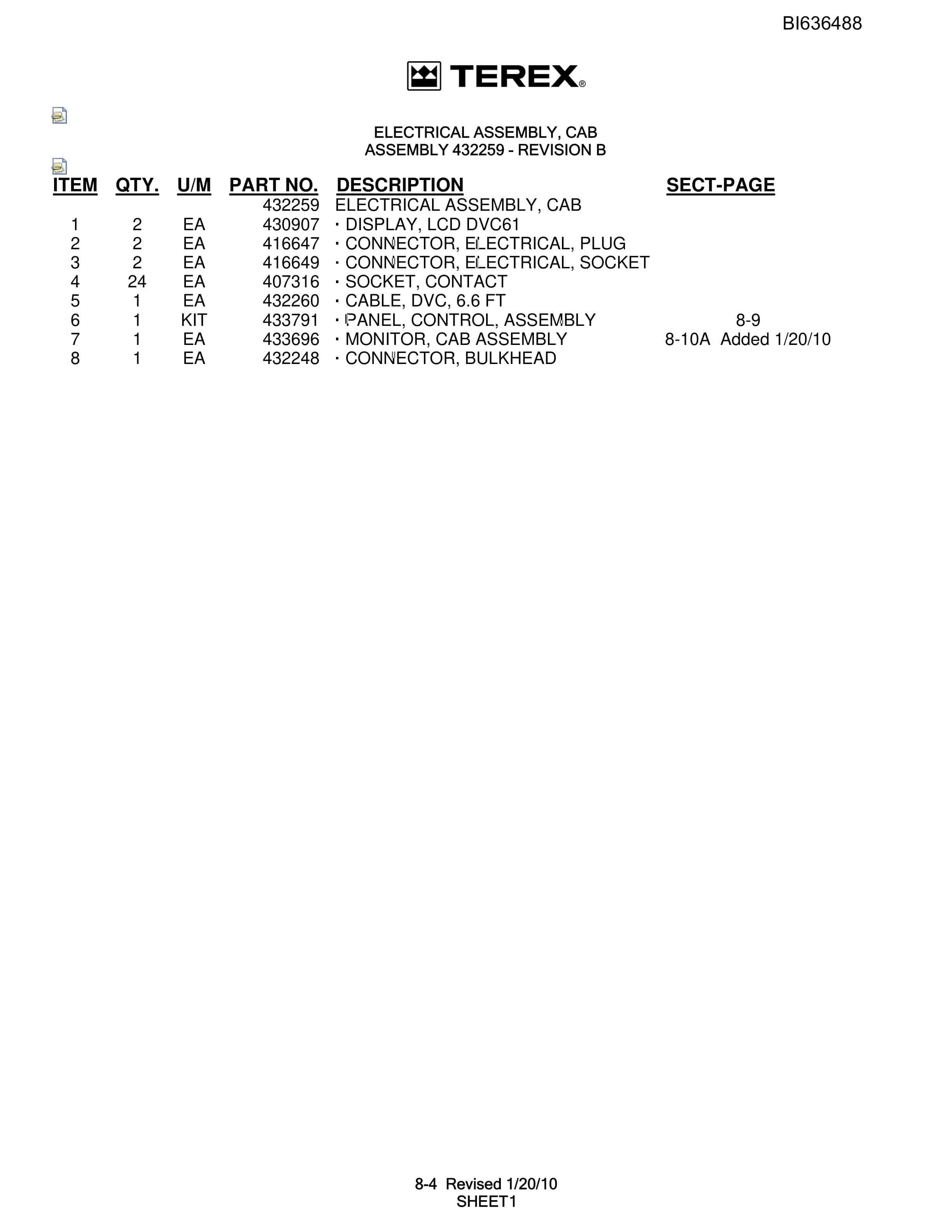 Bucyrus R30C Hydraulic Track Drill Parts Catalog BI636488-4
