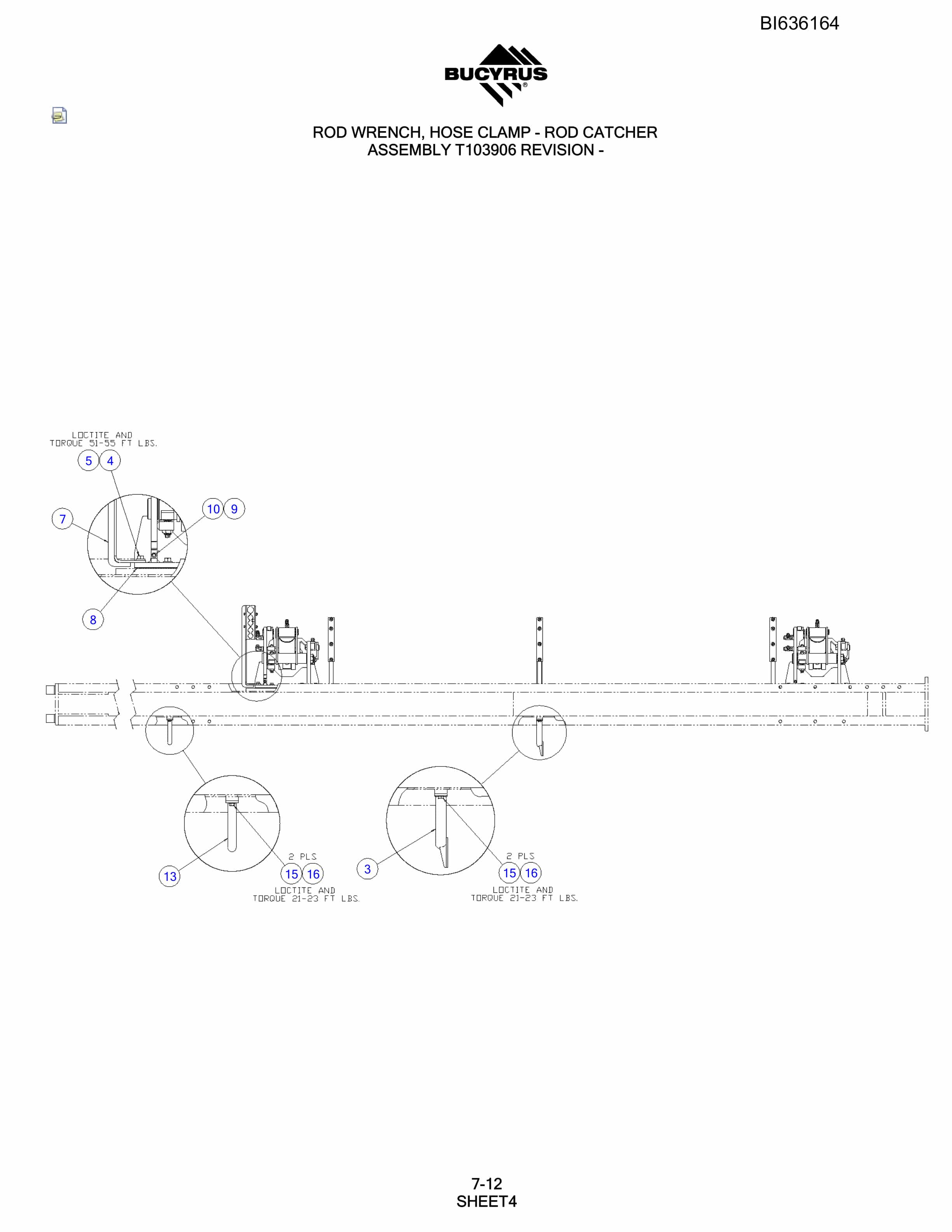 Bucyrus R30C Hydraulic Track Drill Parts Manual BI636164-3