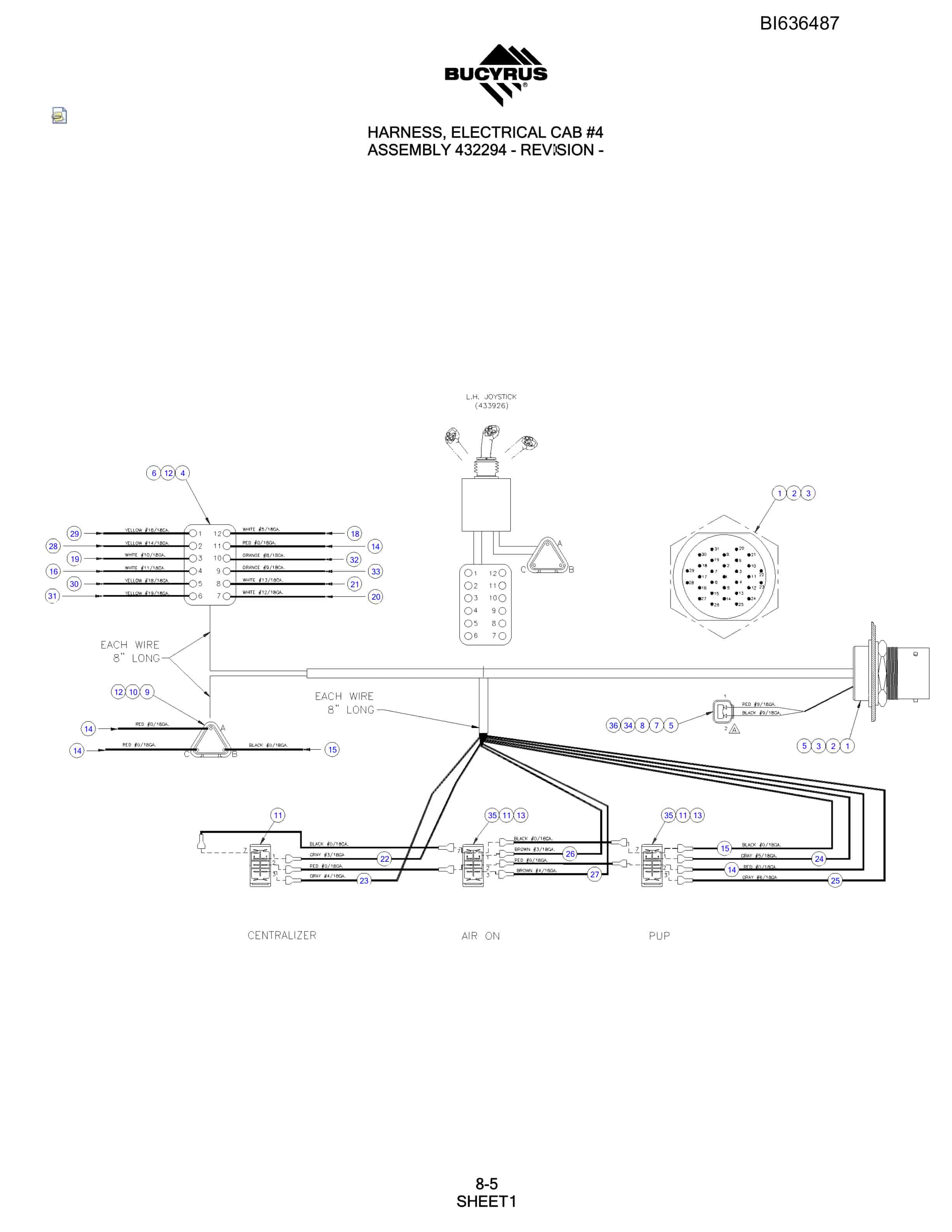 Bucyrus R30C Hydraulic Track Drill Parts Manual BI636487-4