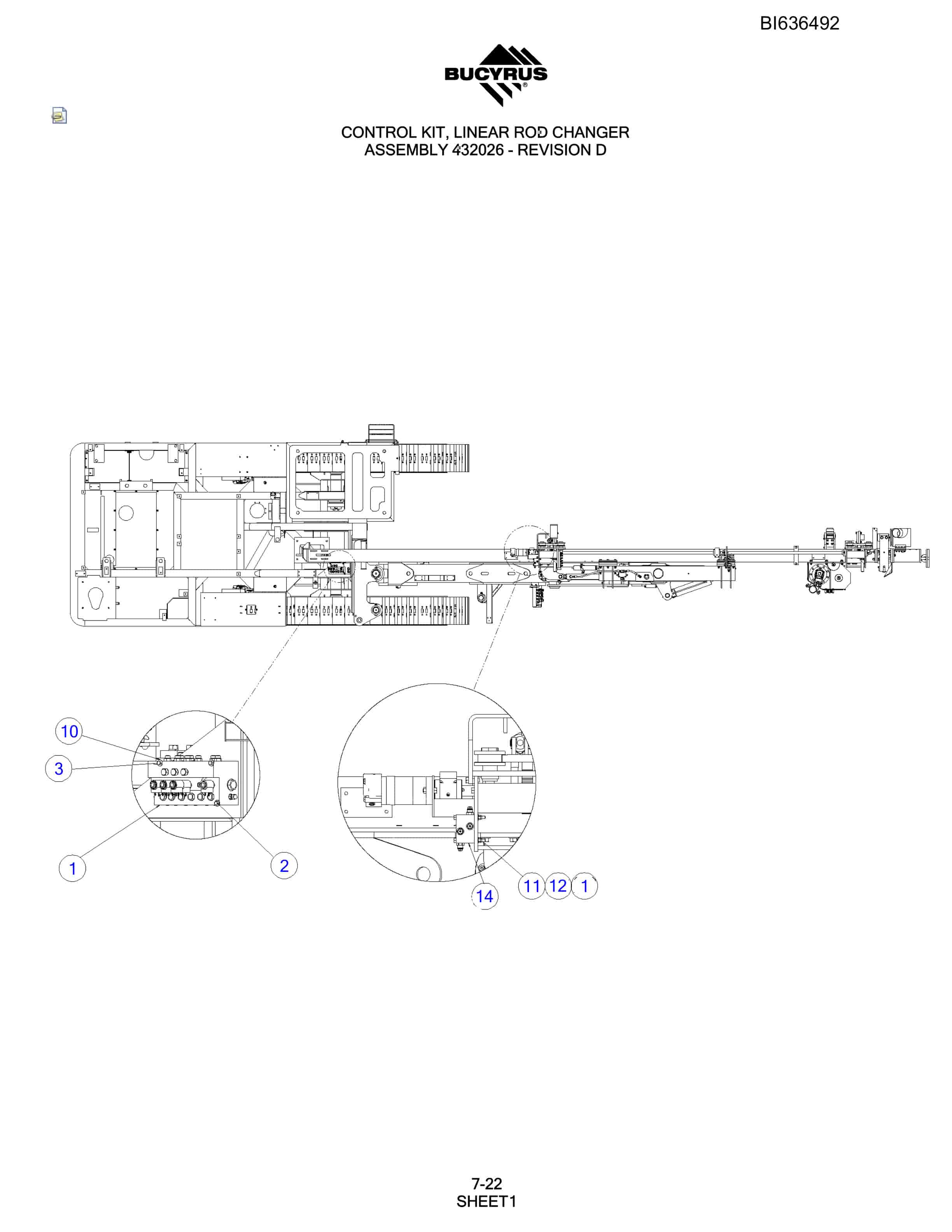 Bucyrus R30C Hydraulic Track Drill Parts Manual BI636492-3