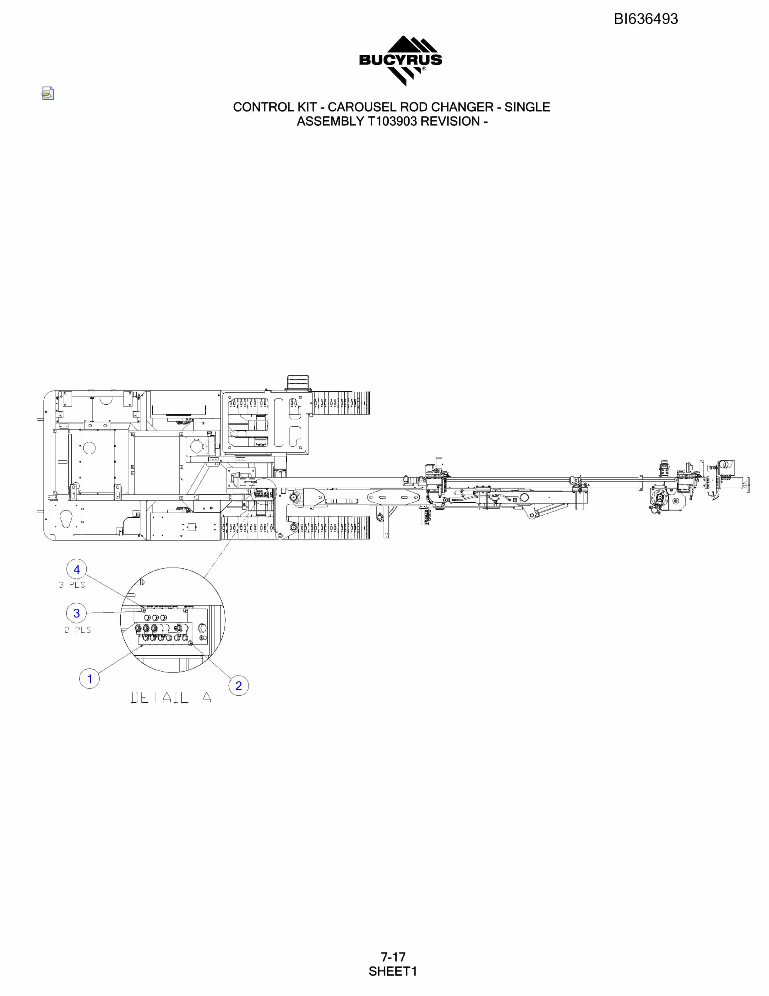 Bucyrus R30C Hydraulic Track Drill Parts Manual BI636493-3