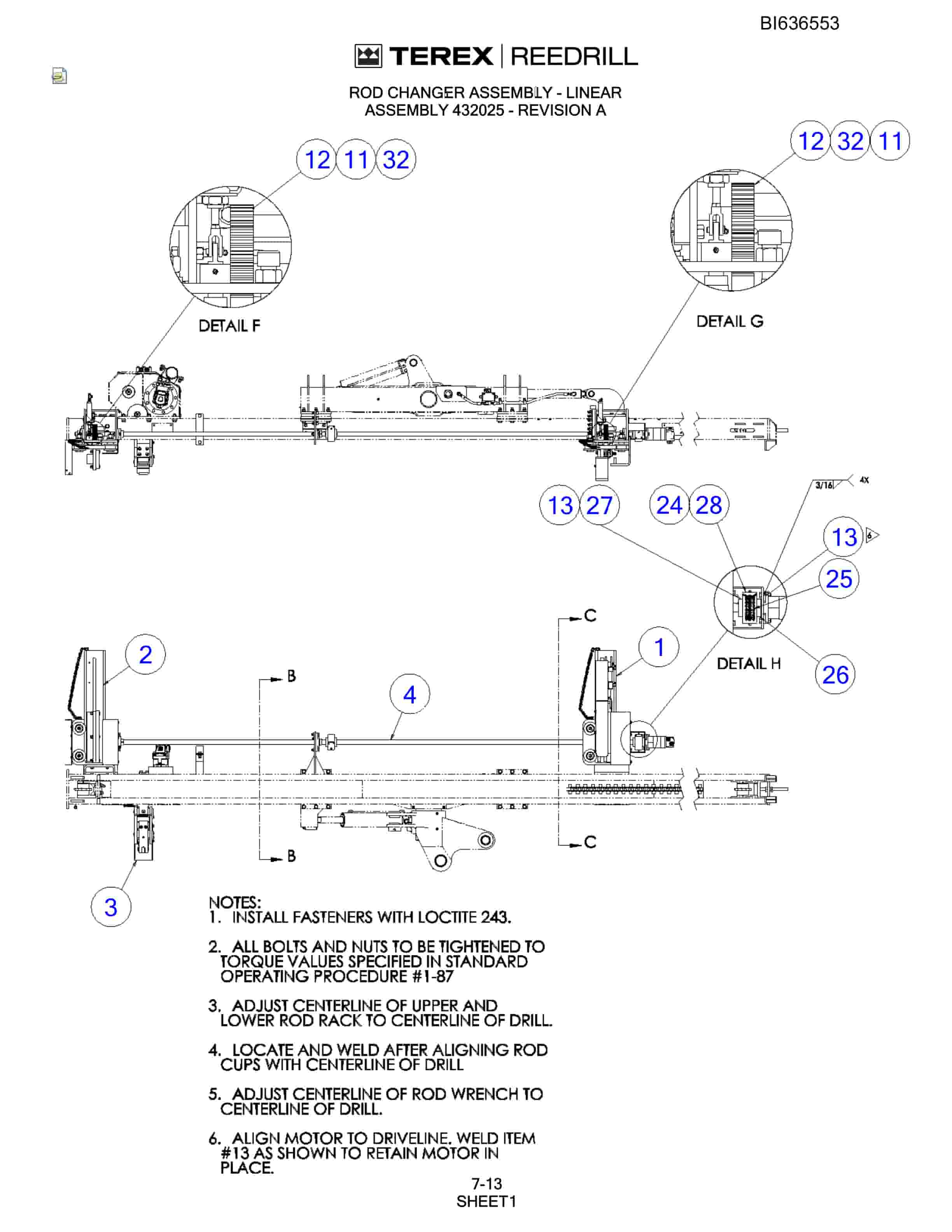 Bucyrus R30C Hydraulic Track Drill Parts Manual BI636553-3